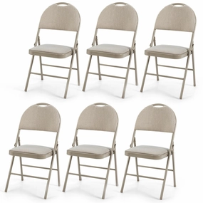 6 PCS Folding Chairs Set Portable Backrest Chair light fixture, furniture lighting