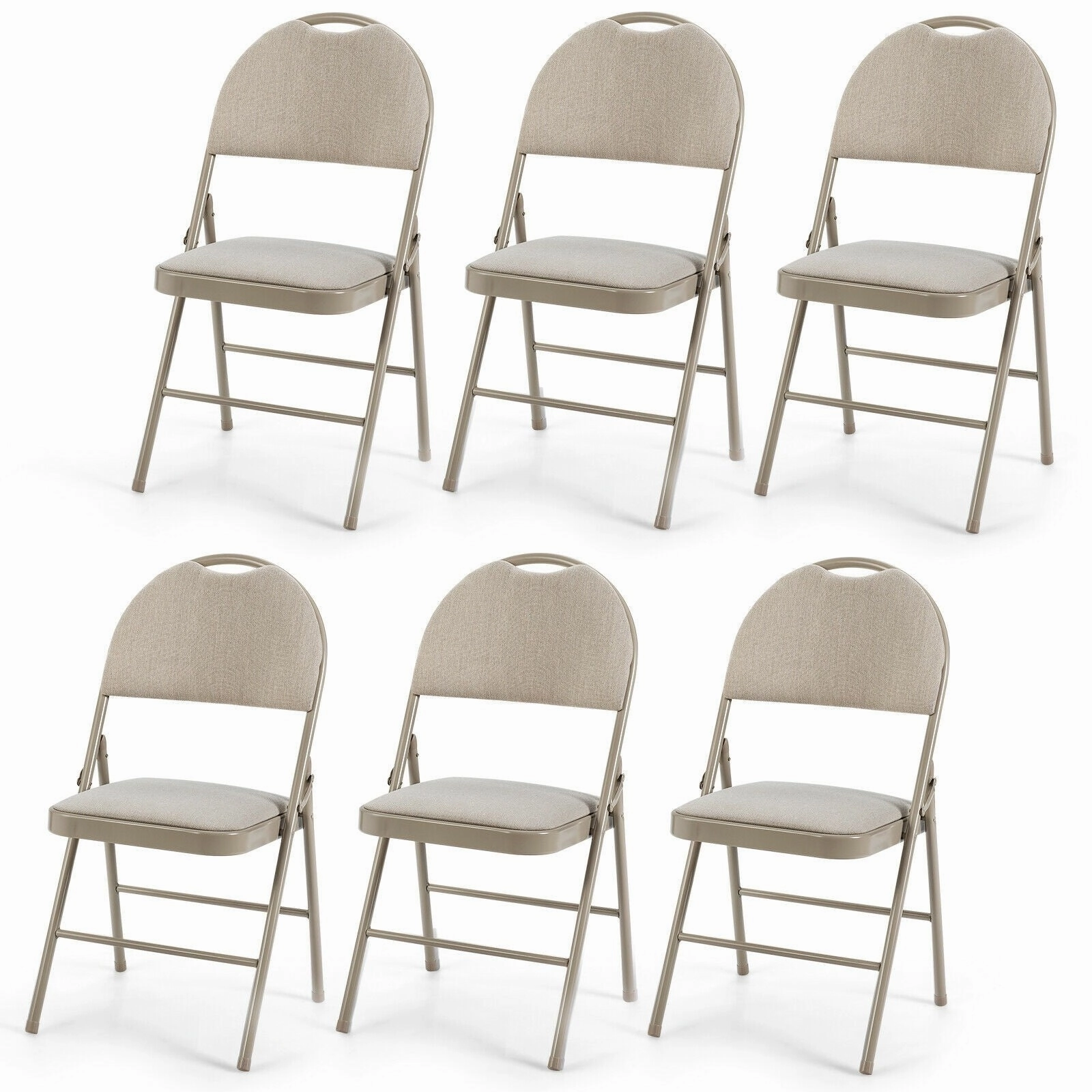 6 PCS Folding Chairs Set Portable Backrest Chair kitchen towel, placemats