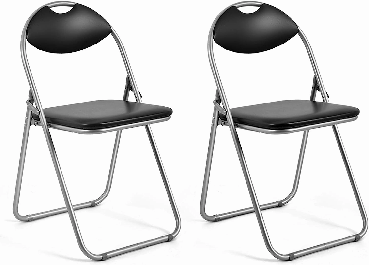 6 PCS Folding Chairs Set with Padded Seats and Carrying Handle