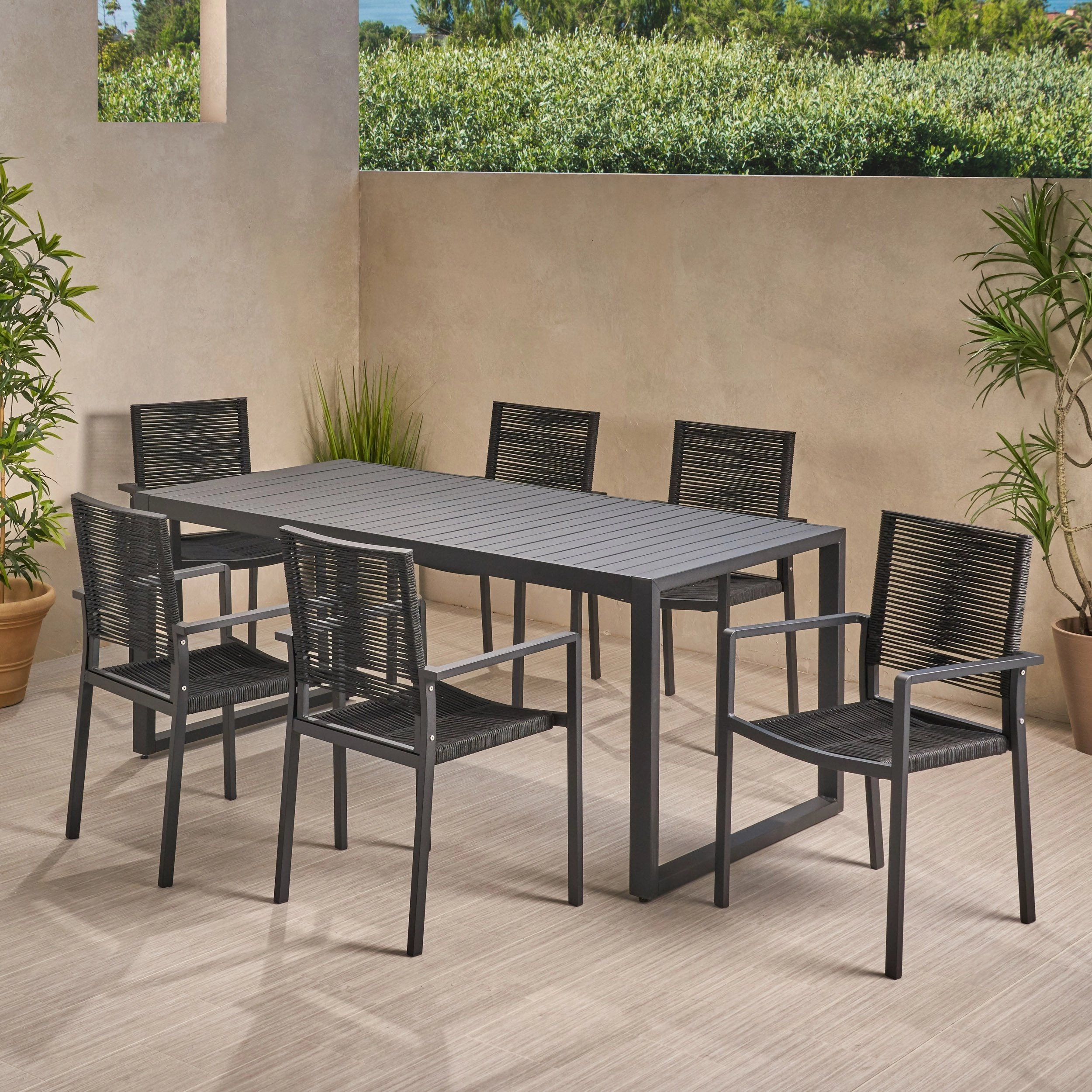 6 Seater Aluminum Dining Set - NH108013 outdoor lounge chair, patio sofa