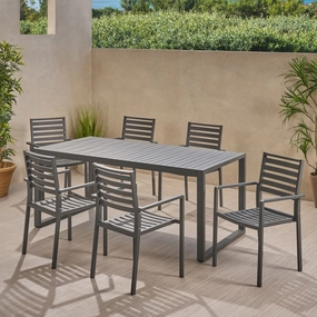 6 Seater Aluminum Dining Set - NH408013 outdoor lounge chair, patio sofa