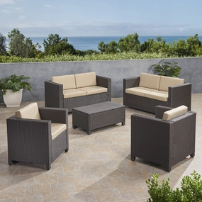 6-Seater Outdoor Sofa Set with Coffee Table - NH709903 outdoor furniture, garden bench