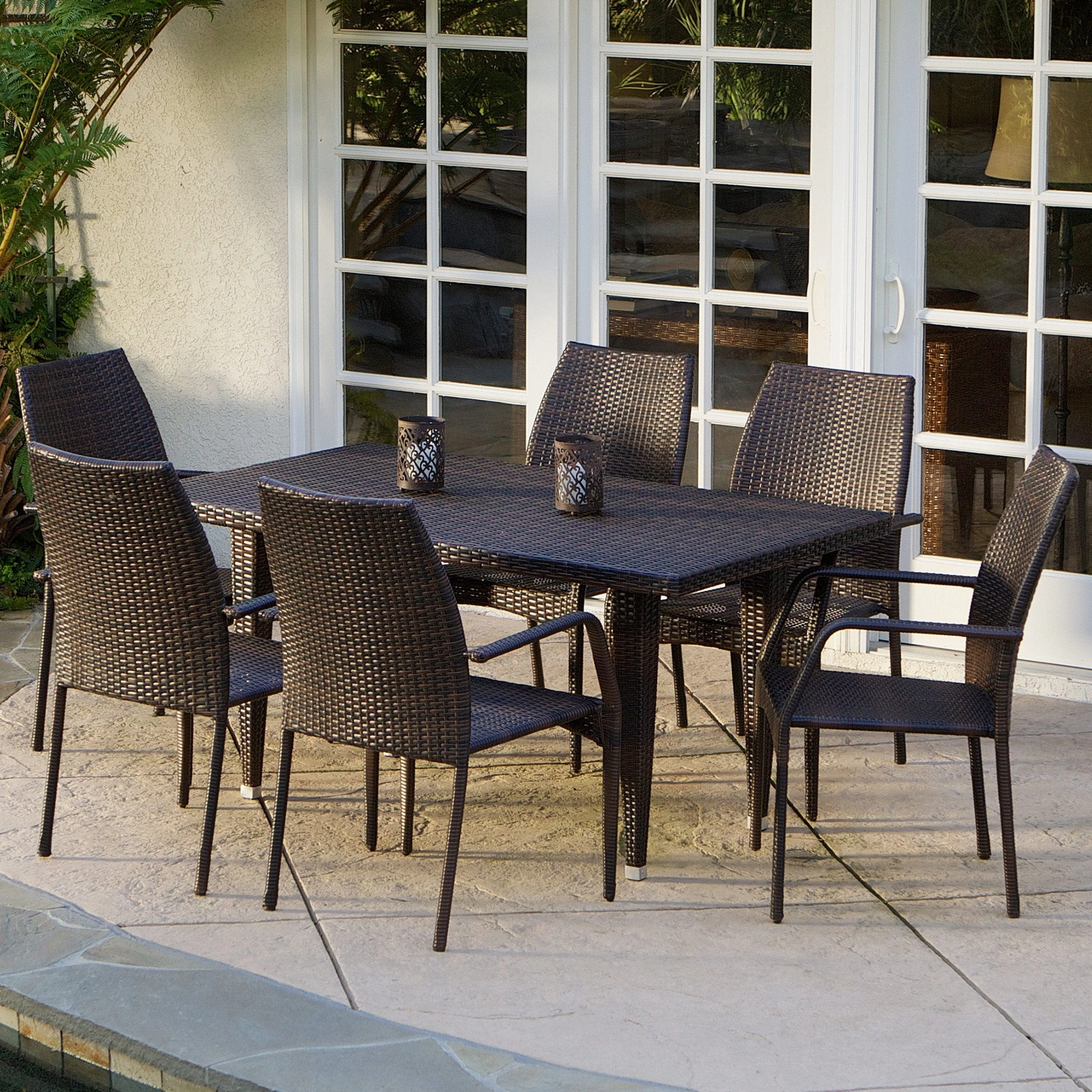 7-Piece Outdoor Wicker Dining Set - NH591832 outdoor lounge chair, patio sofa
