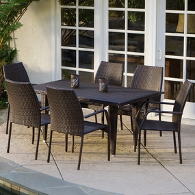 7-Piece Outdoor Wicker Dining Set - NH591832 outdoor lounge chair, patio sofa