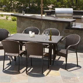 7 Piece Wicker Outdoor Dining Set - NH330412 outdoor lounge chair, patio sofa