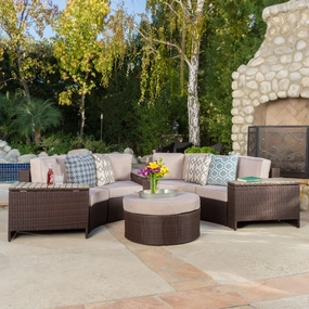 8pc Outdoor Sectional Sofa Set w/ Storage Trunks - NH450992 outdoor furniture, garden bench