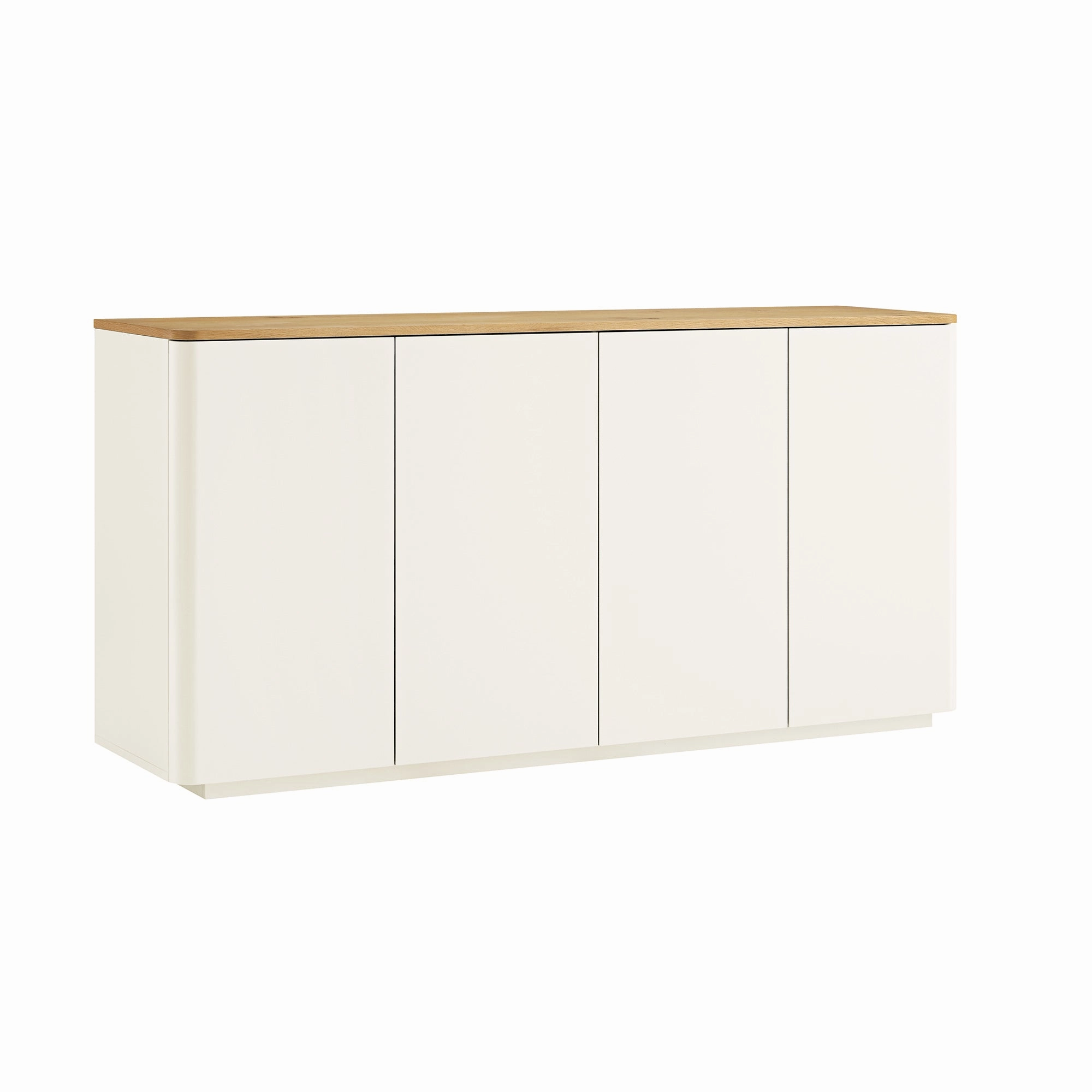 Agnes Curved Edge 150cm Wide Sideboard, White