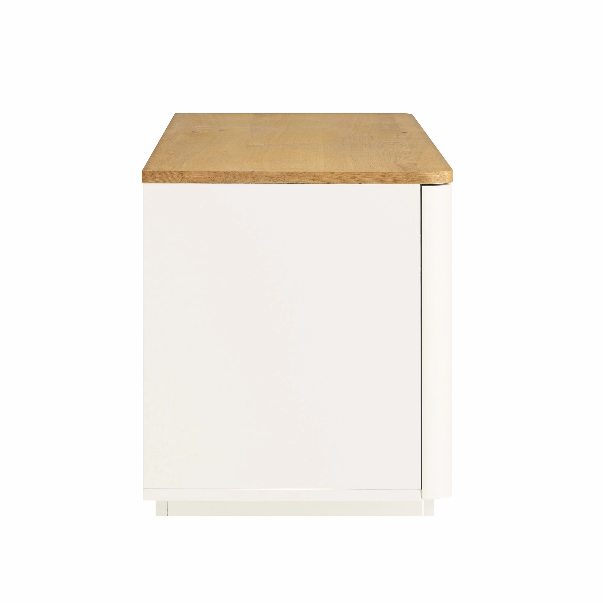 Agnes Curved Edge 150cm Wide TV Unit, White