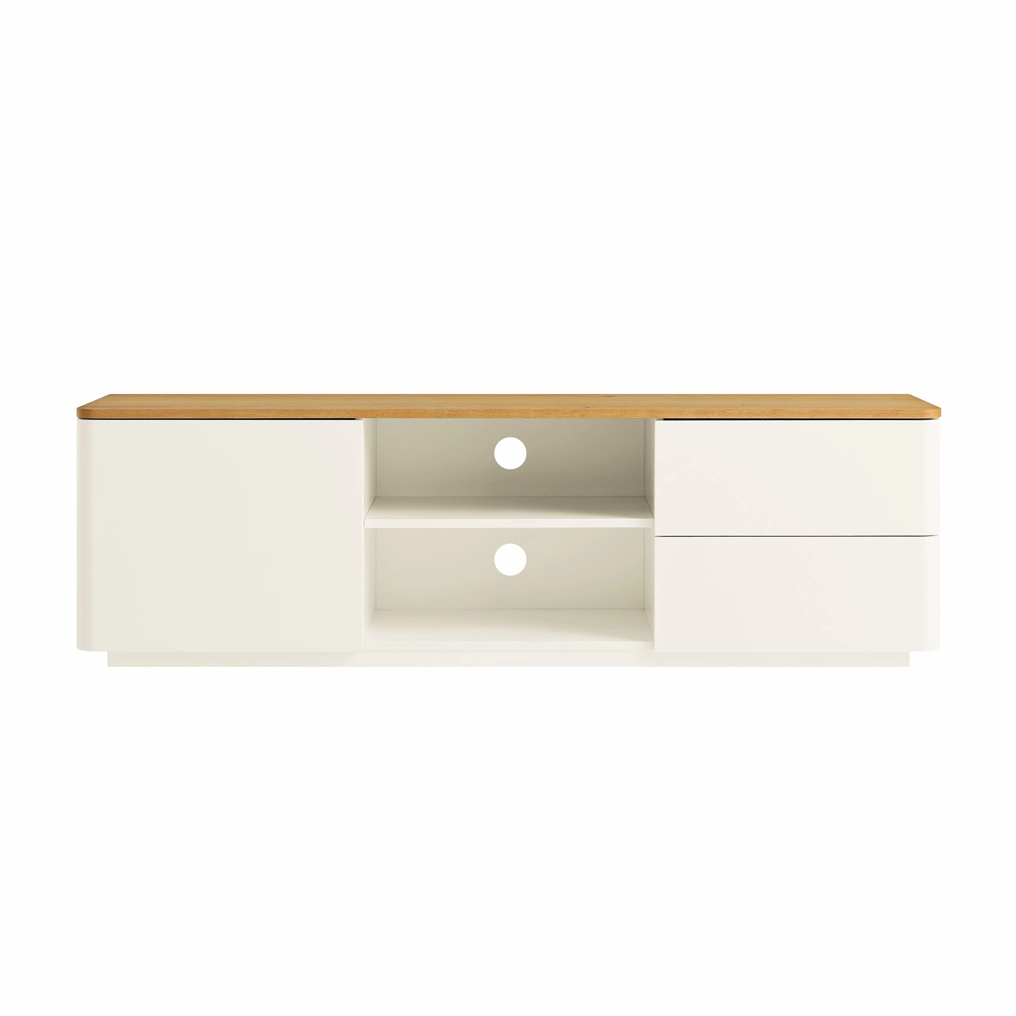 Agnes Curved Edge 150cm Wide TV Unit, White