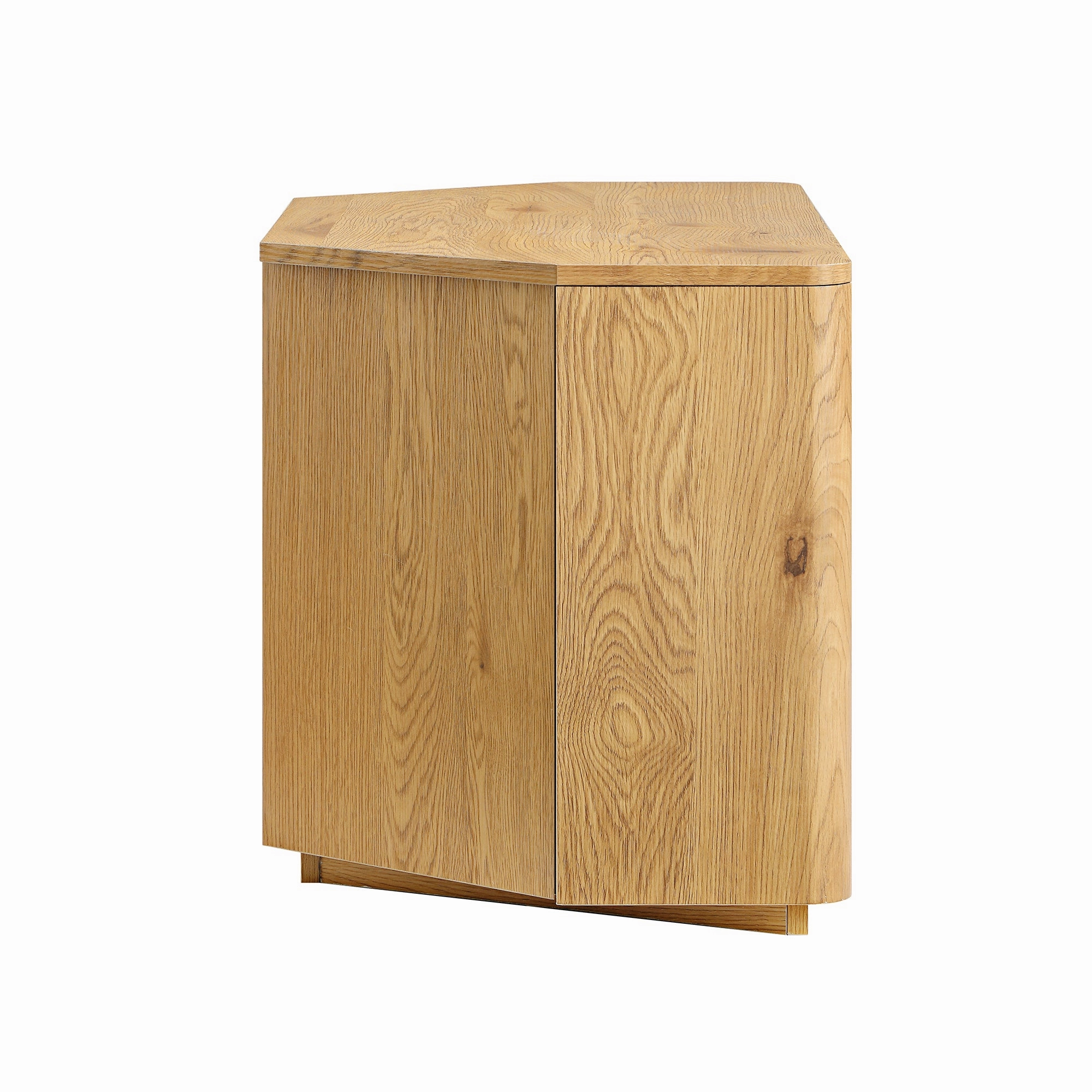 Agnes Curved Edge Corner TV Unit, Natural