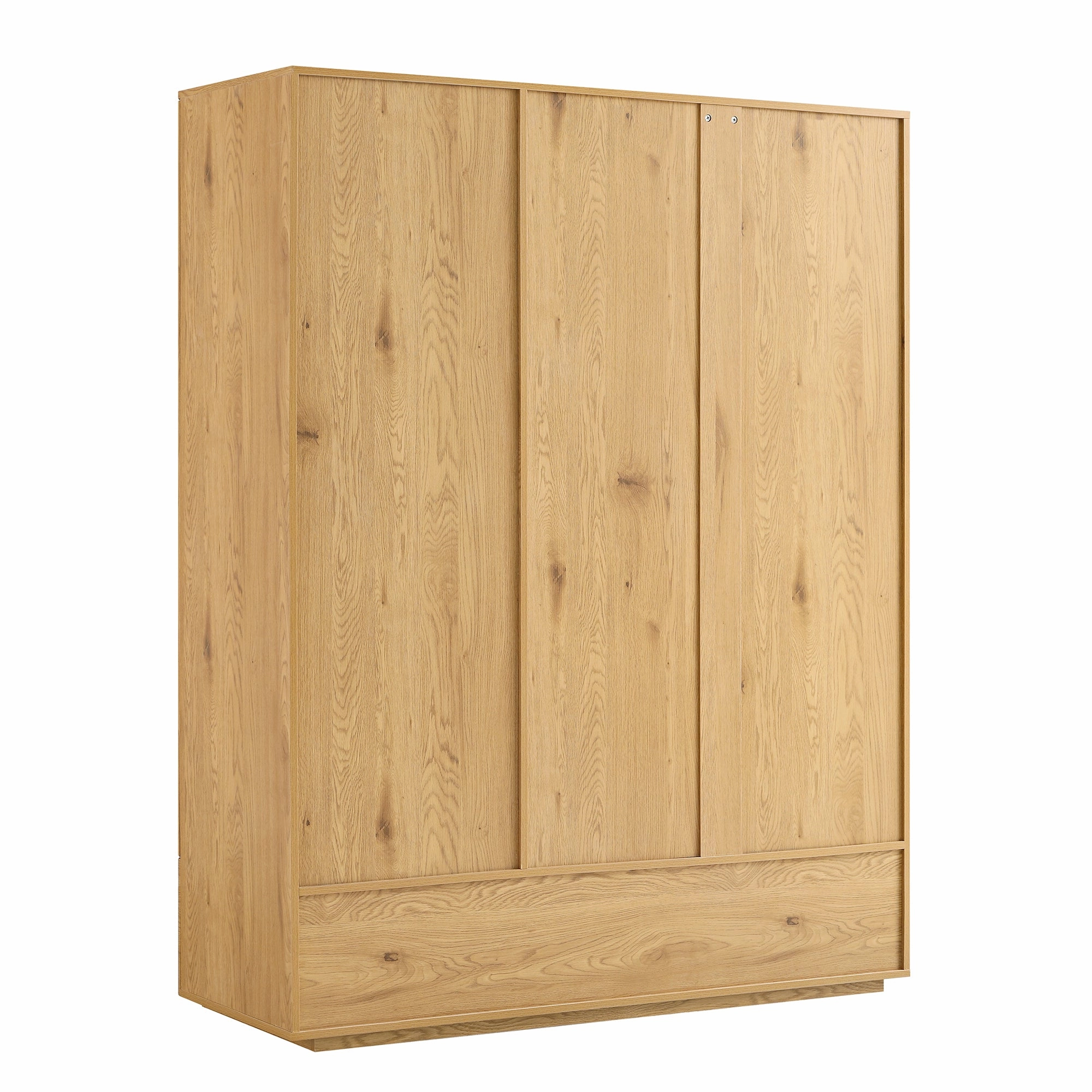 Agnes Curved Edge Triple Wardrobe, Natural