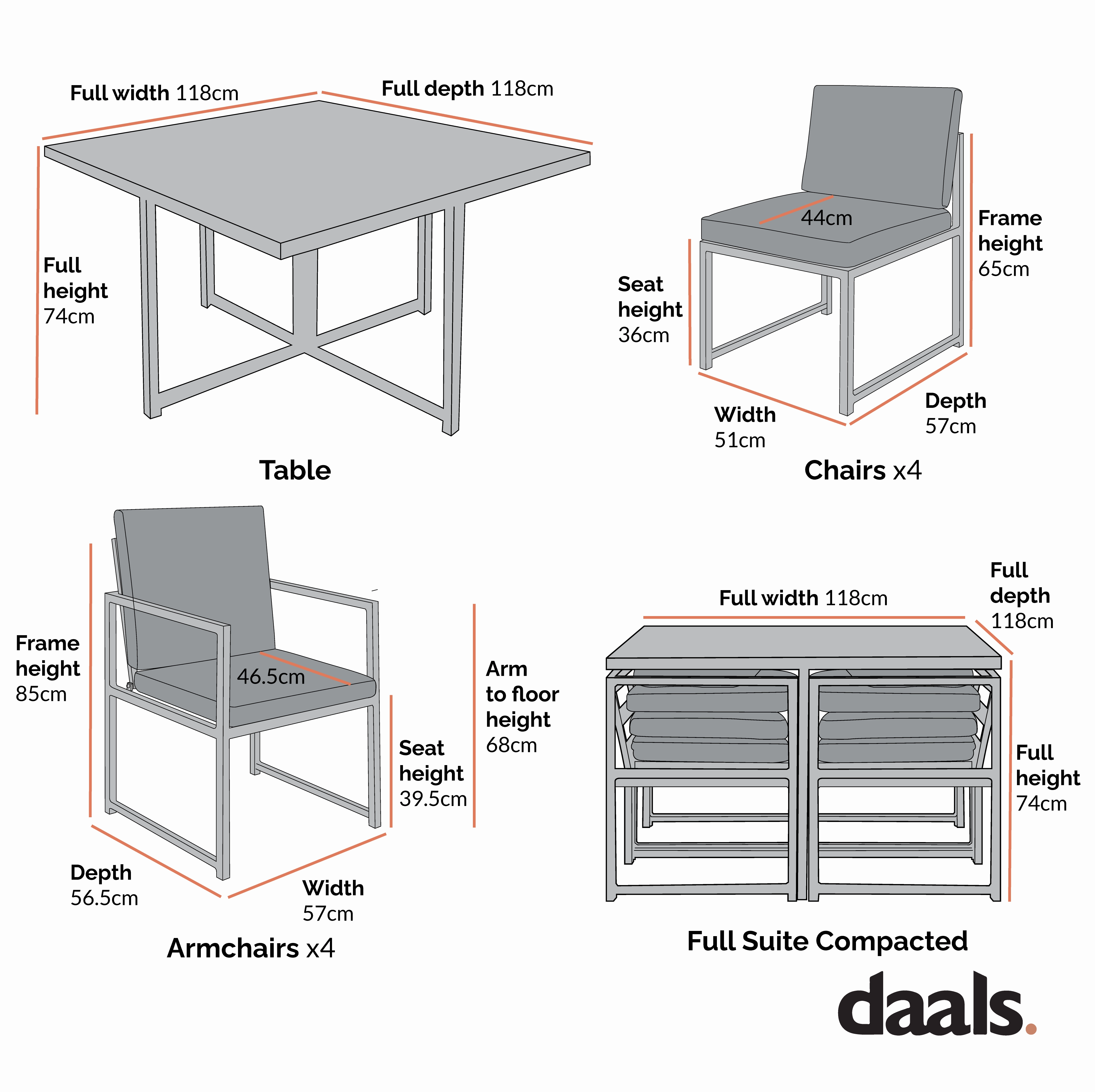 Albany Aluminium 9-Piece Outdoor Cube Dining Set,Taupe
