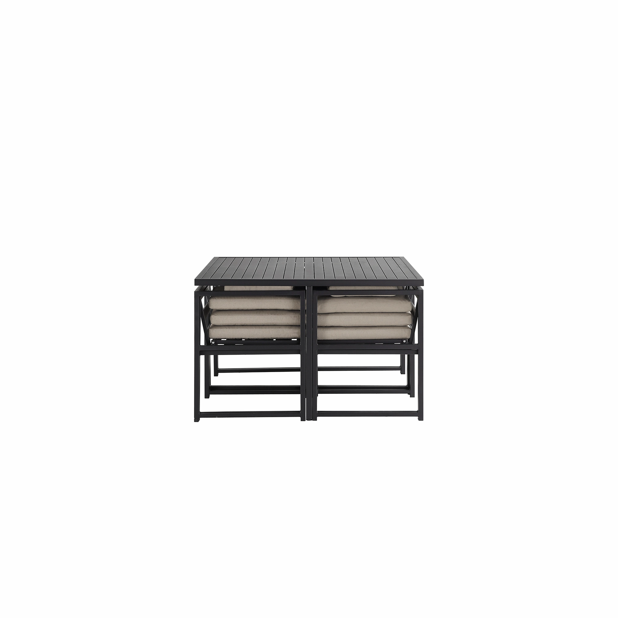 Albany Aluminium 9-Piece Outdoor Cube Dining Set,Taupe