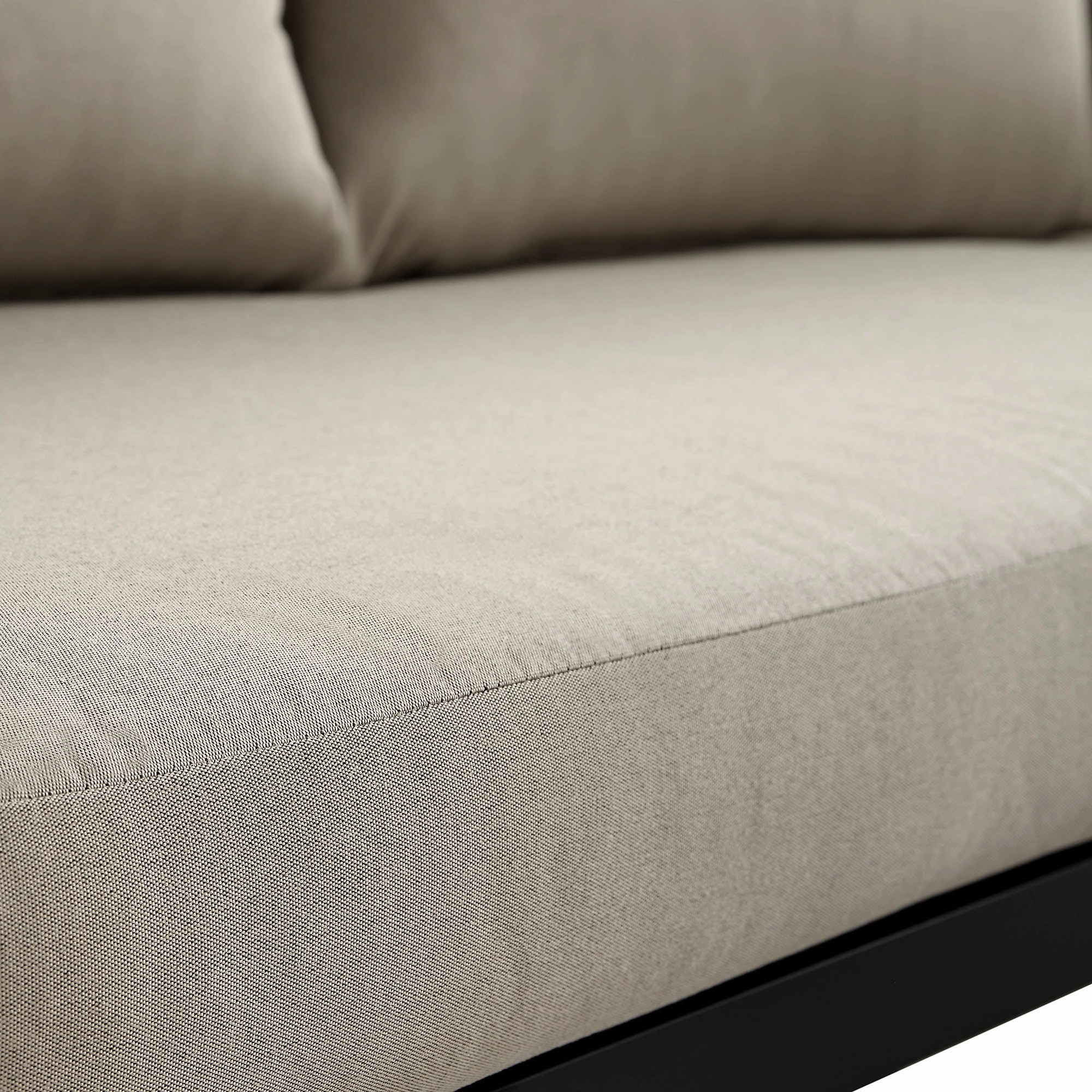 Albany Aluminium Corner Sofa Set with Reclining Back and Coffee Table, Taupe