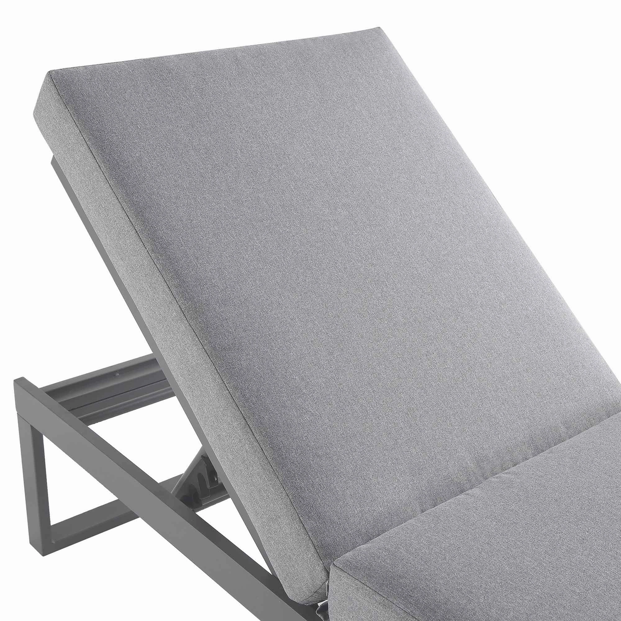 Albany Aluminium Sun Lounger and Side Table Set, Grey