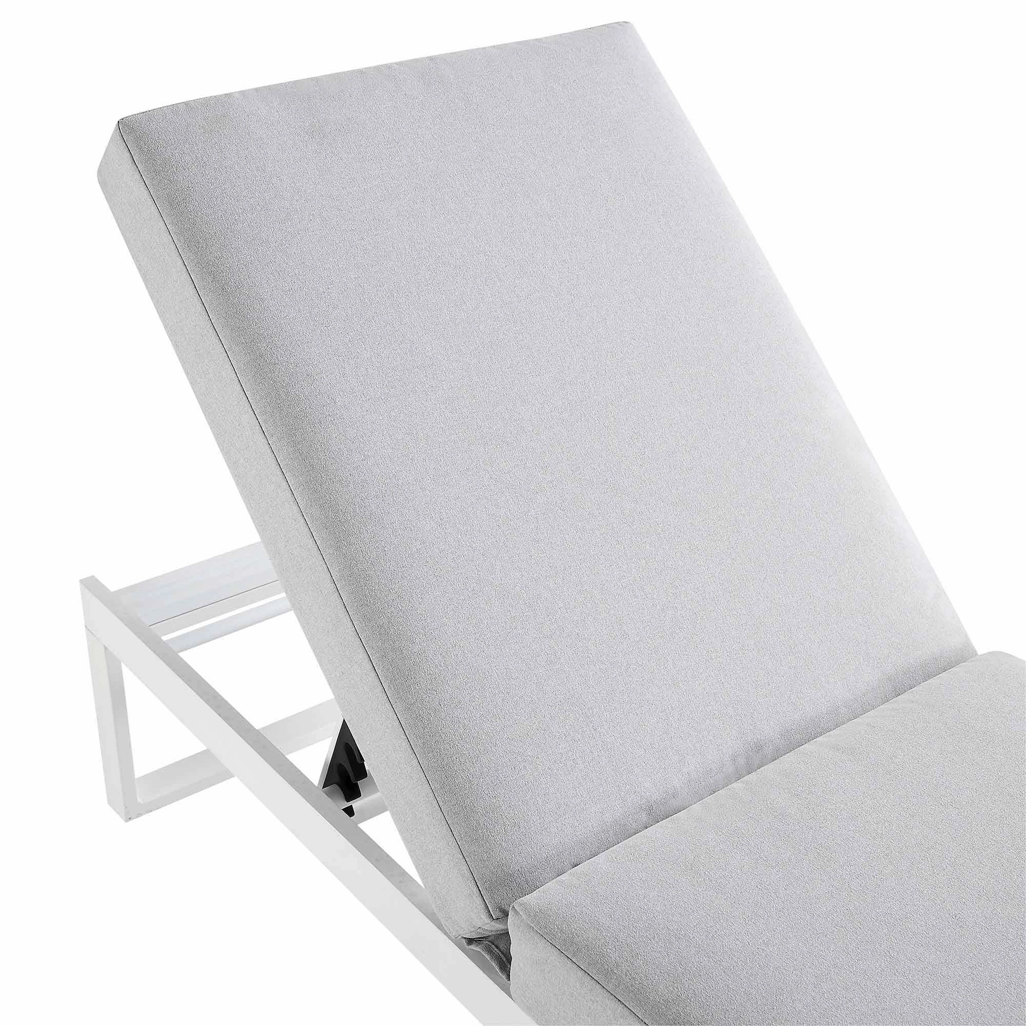 Albany Aluminium Sun Lounger and Side Table Set, White