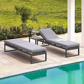 Albany Aluminium Sun Lounger, Grey