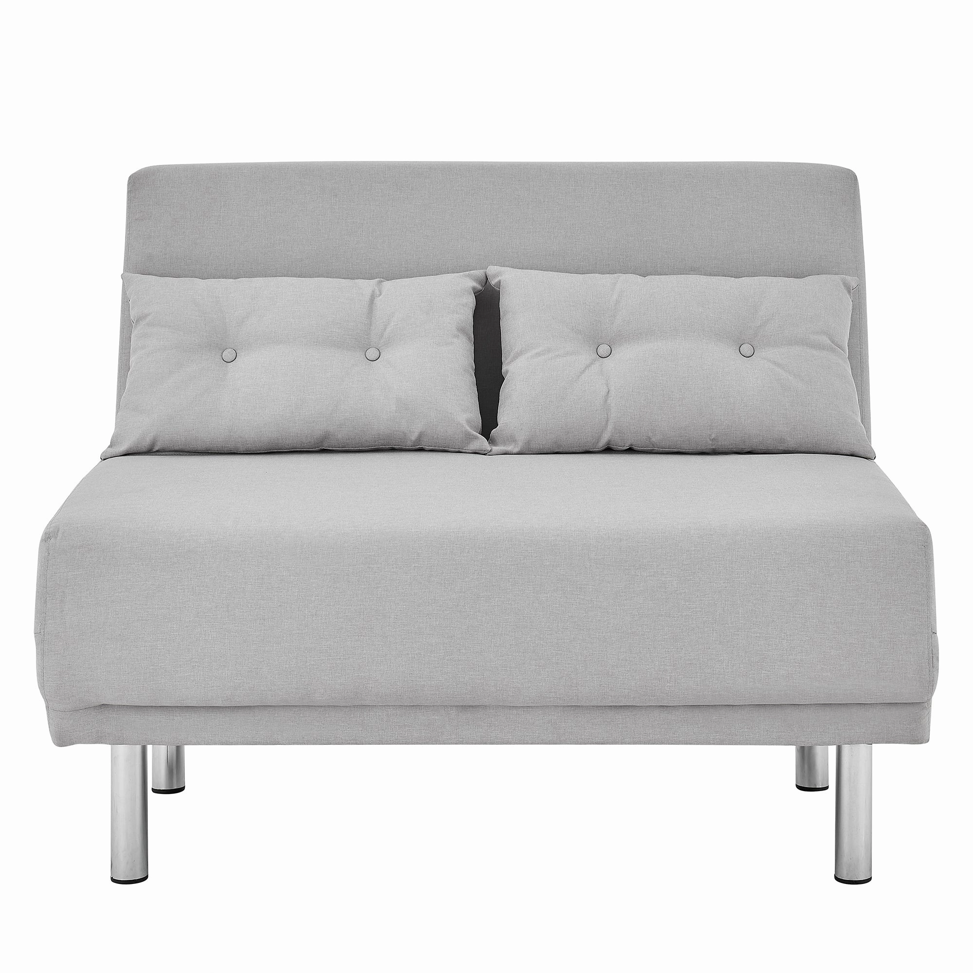 ALGO 2-Seater Small Double Folding Sofa Bed with Cushion Grey Fabric