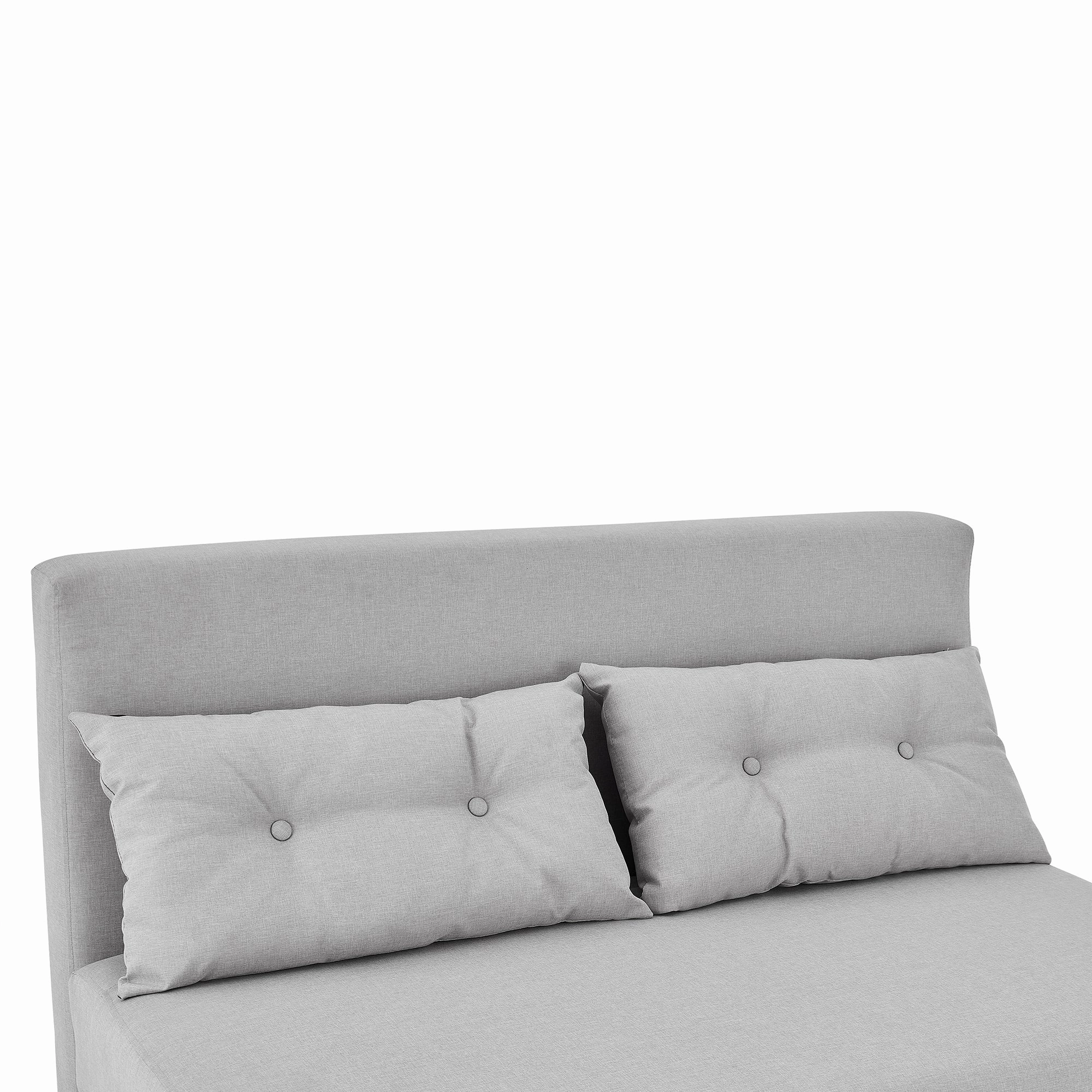 ALGO 2-Seater Small Double Folding Sofa Bed with Cushion Grey Fabric