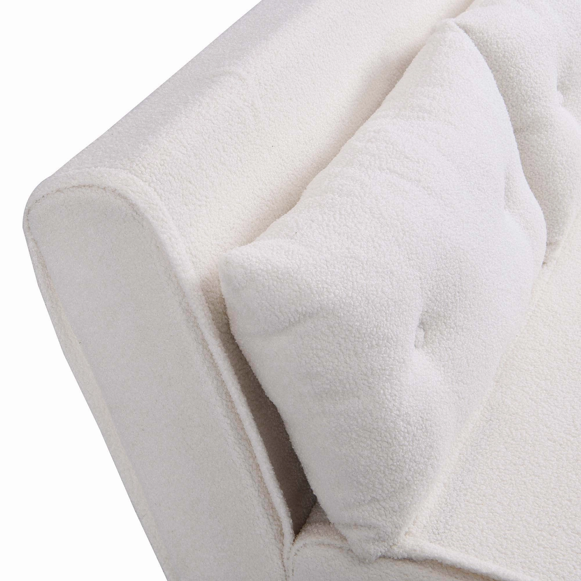 Algo Sofabed with Cushions in Beige Teddy Fabric 2 Seater