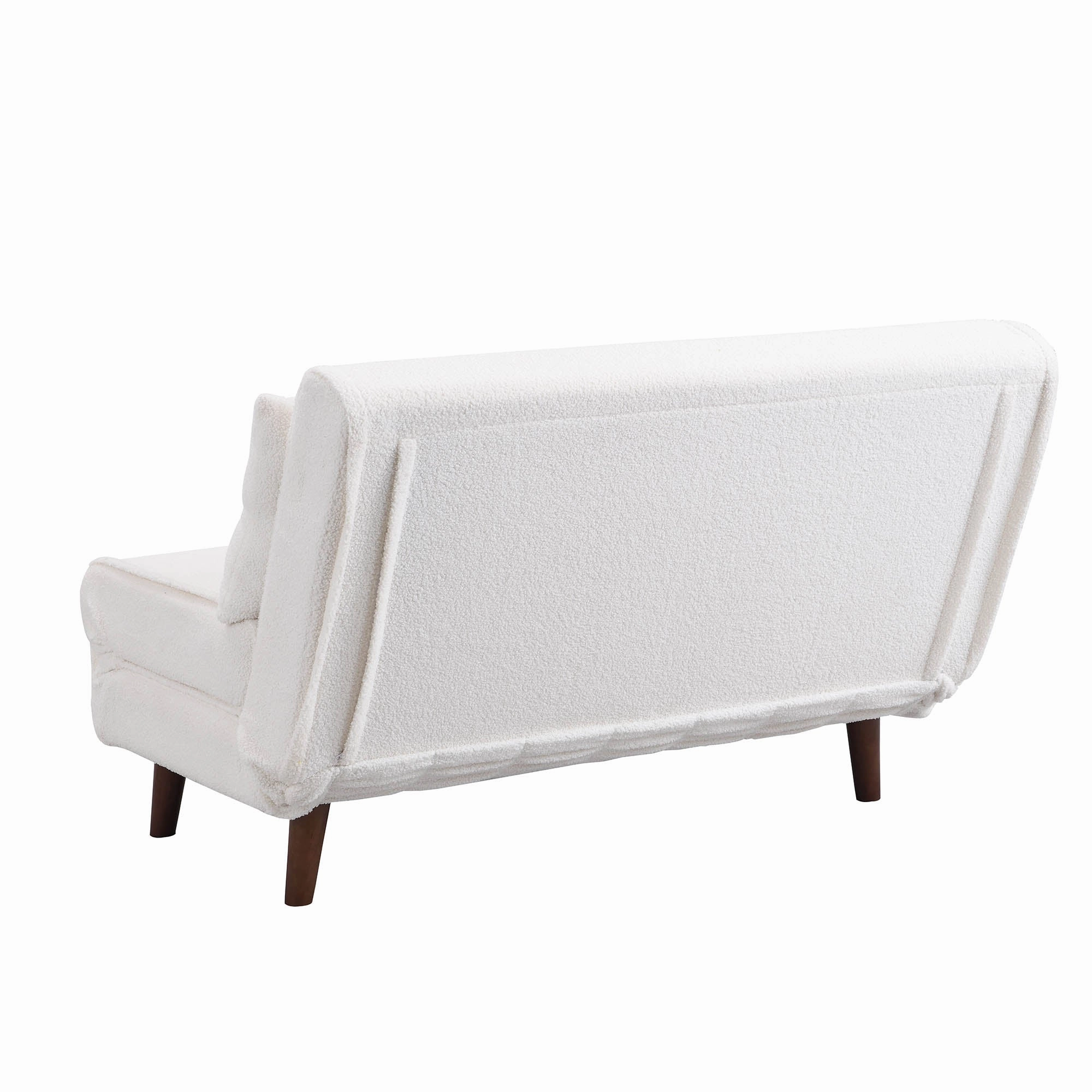 Algo Sofabed with Cushions in Beige Teddy Fabric 2 Seater