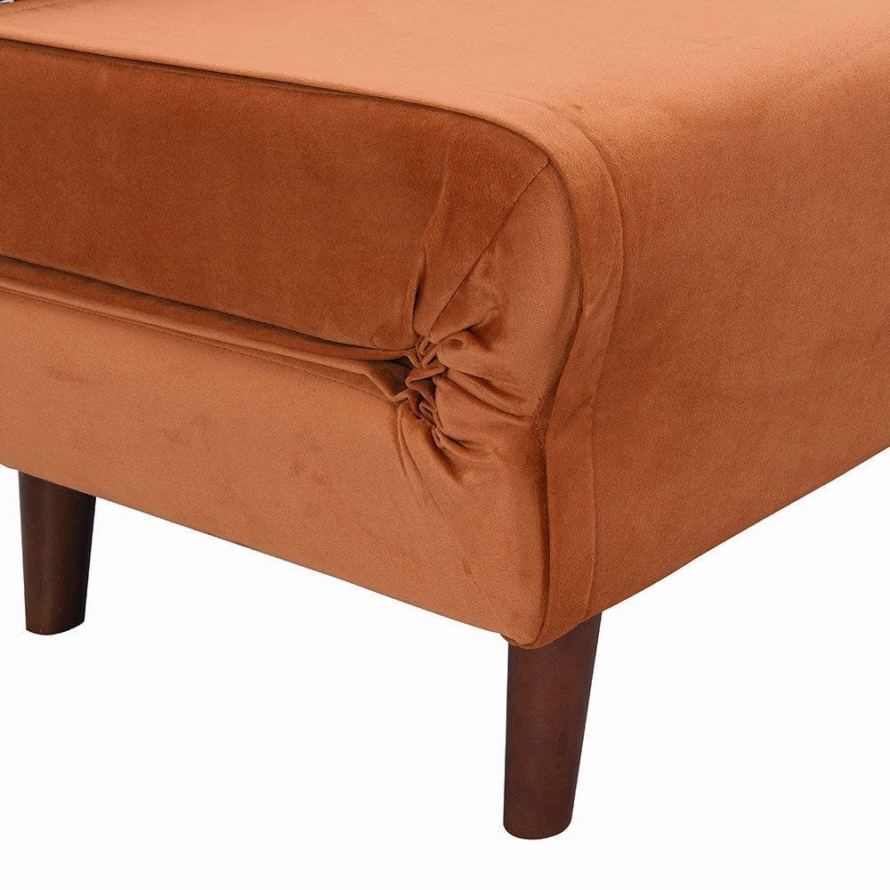 Algo Sofabed with Cushions in Orange Velvet 2 Seater