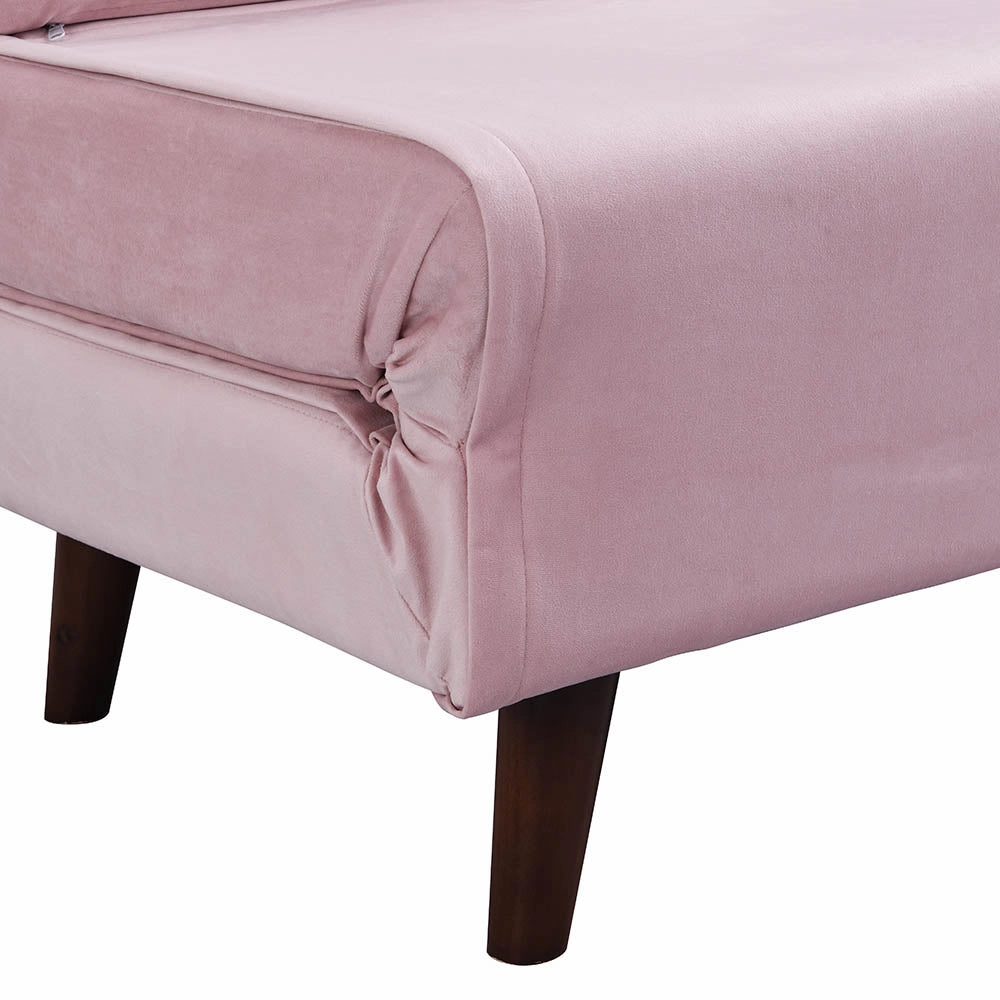 Algo Sofabed with Cushions in Pink Velvet 2 Seater