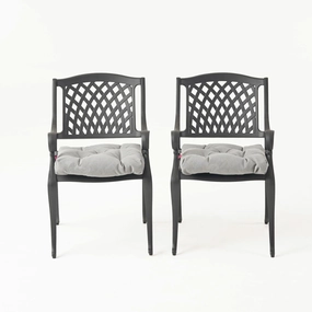 Allee Outdoor Dining Chair with Cushion (Set of 2) outdoor lounge chair, patio sofa