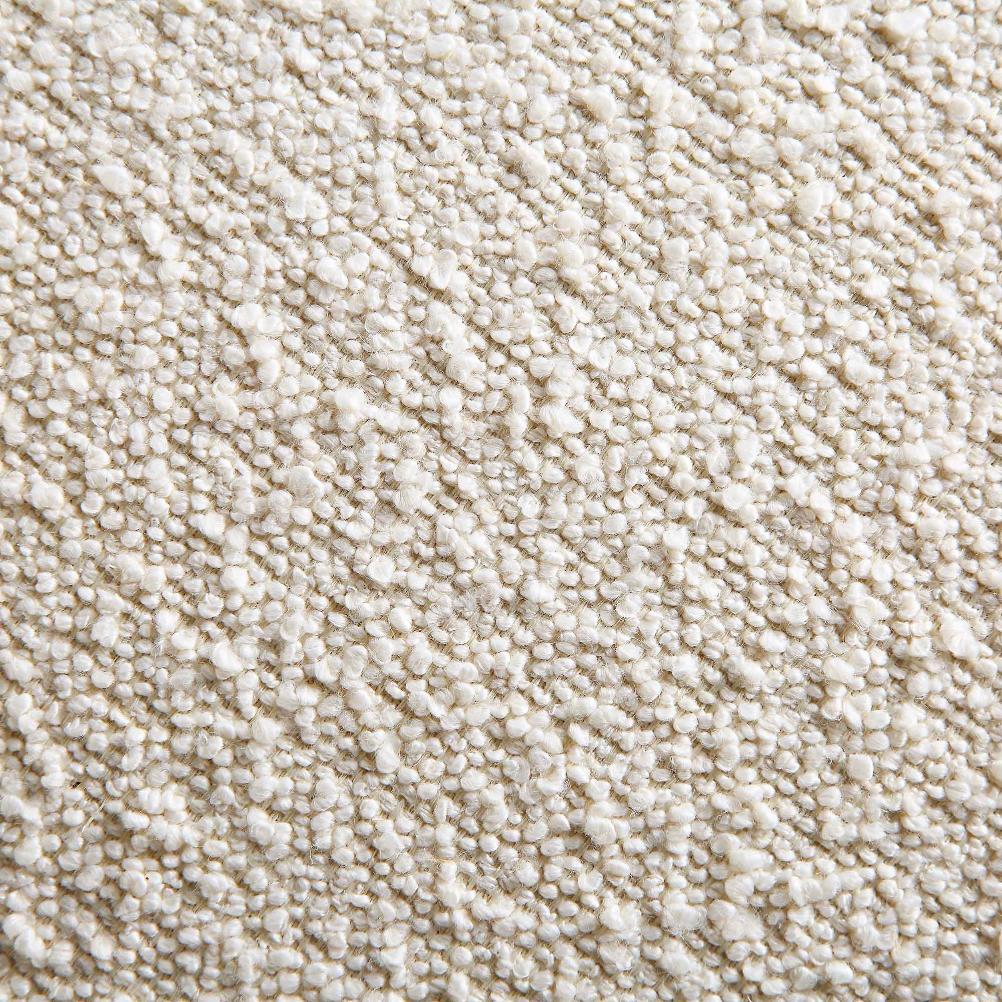 Amboise Armchair with Ball Cushion, Ecru Boucle