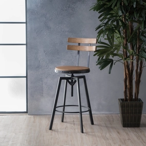 Anique Finish Firwood Height Adjustable Bar Stool - NH329992 kitchen accessories, table linens