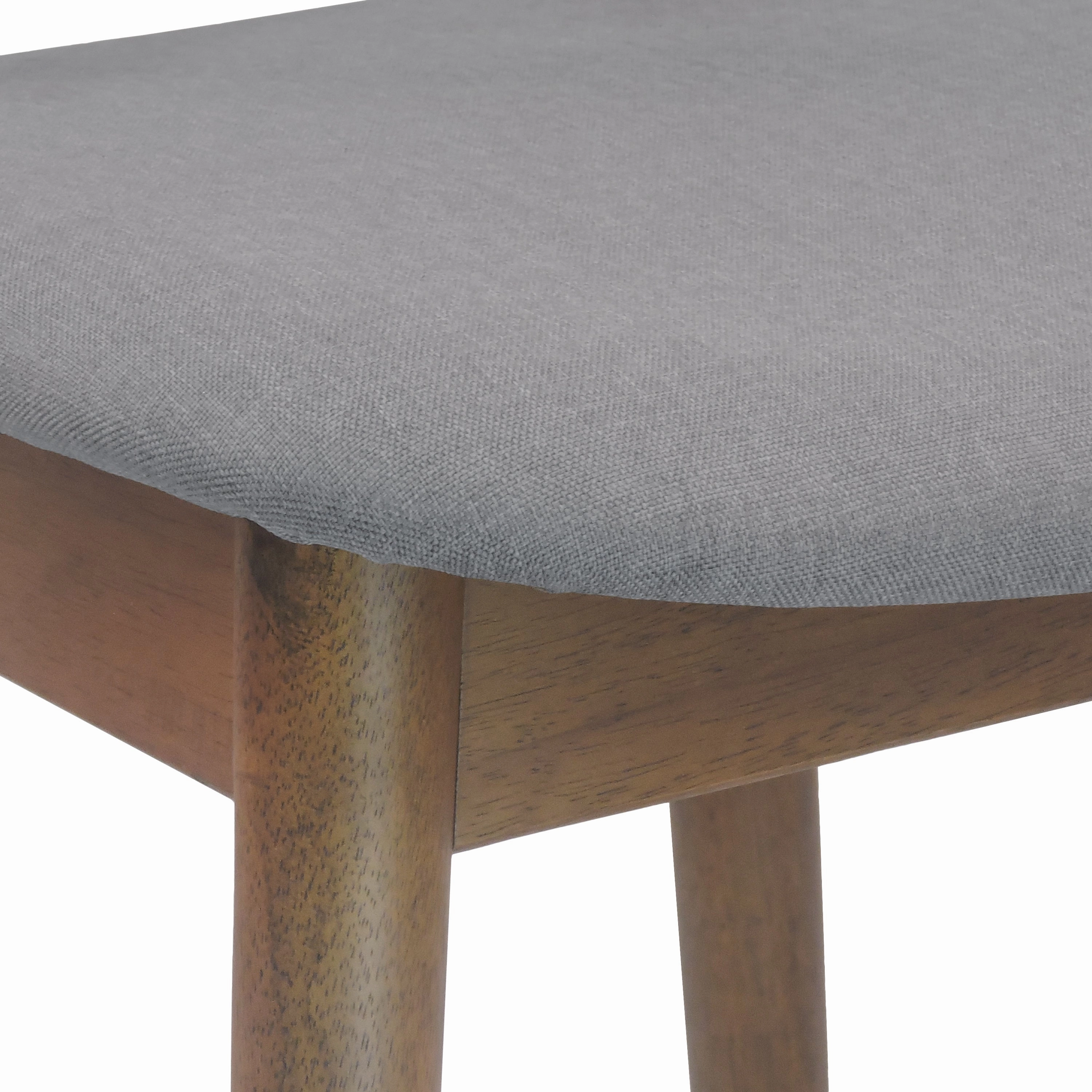 Annett Mid Century Modern Fabric Upholstered Wood 24.5 Inch Counter Stools, Set of 2