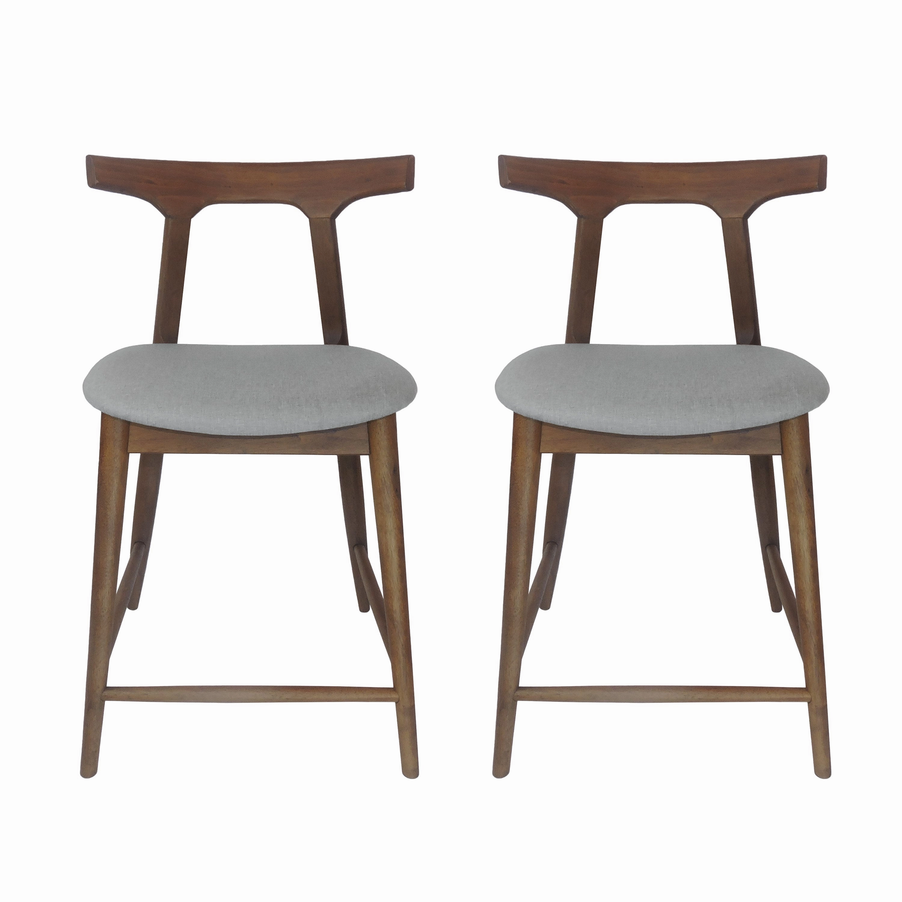 Annett Mid Century Modern Fabric Upholstered Wood 24.5 Inch Counter Stools, Set of 2 kitchen accessories, table linens