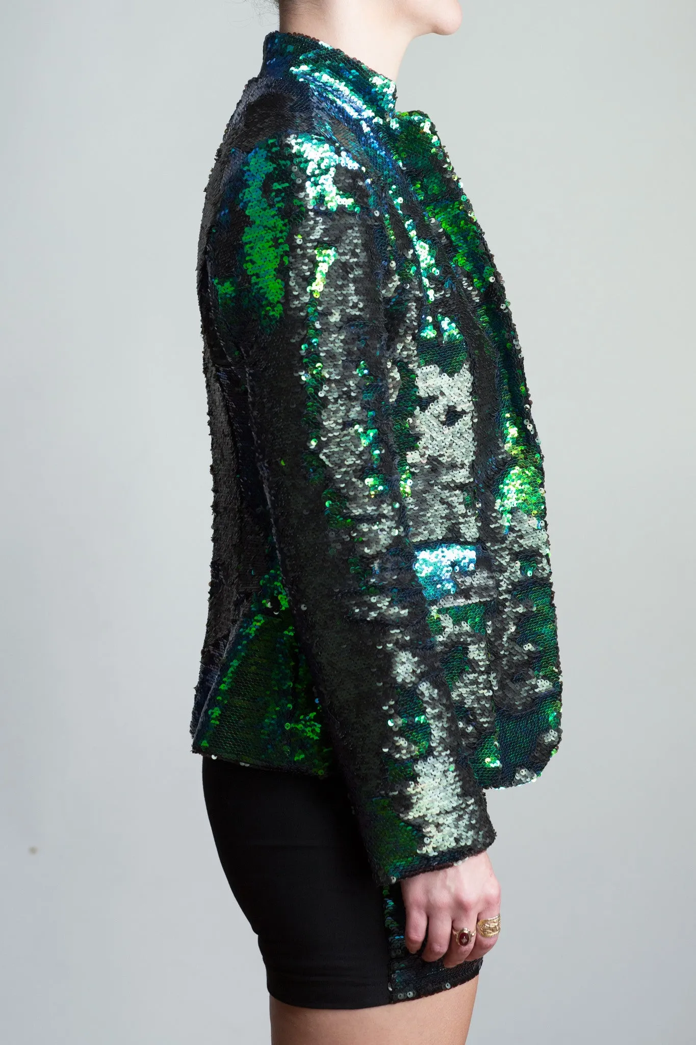 Any Old Iron Peacock Sequin jacket