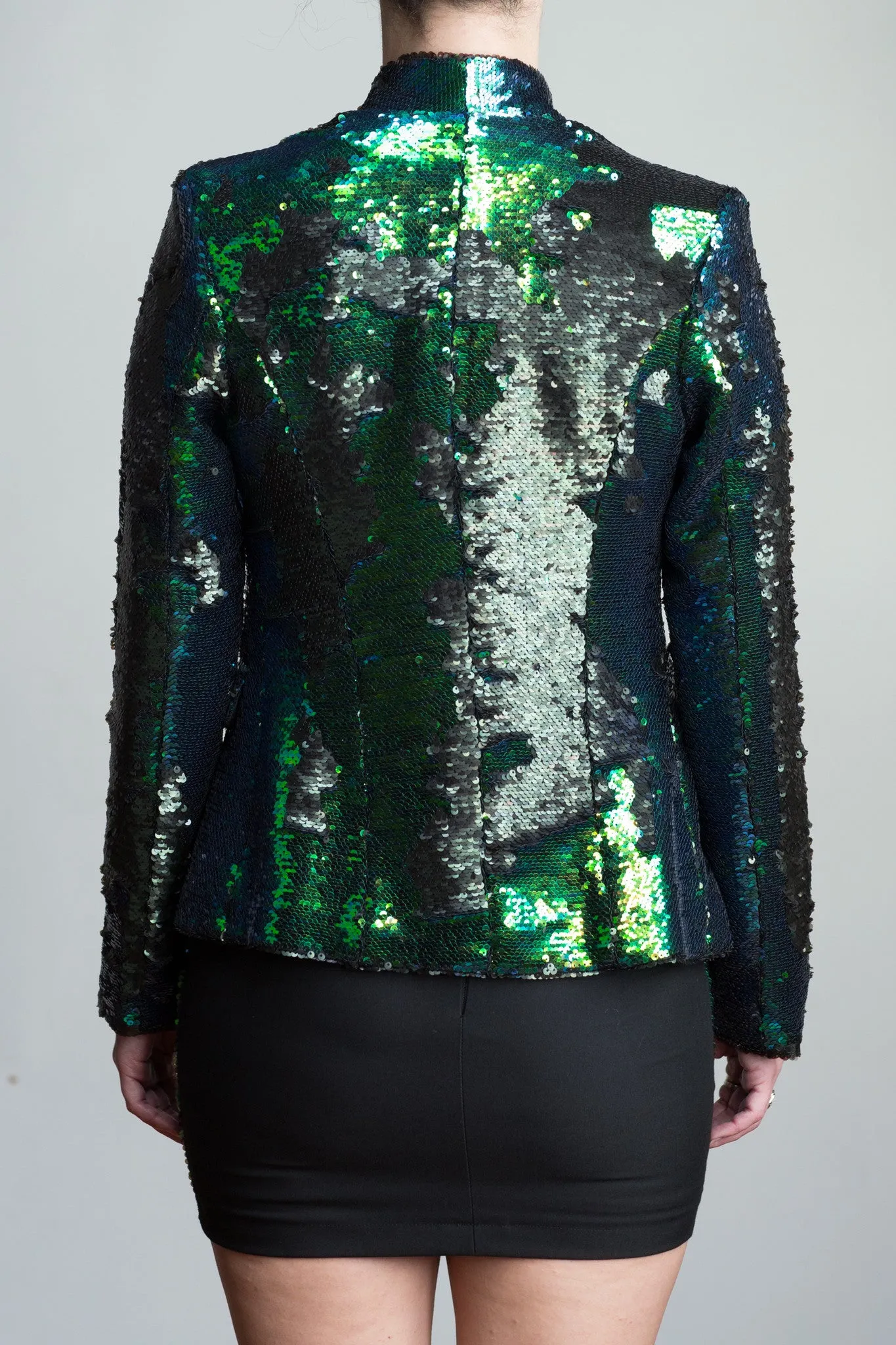 Any Old Iron Peacock Sequin jacket