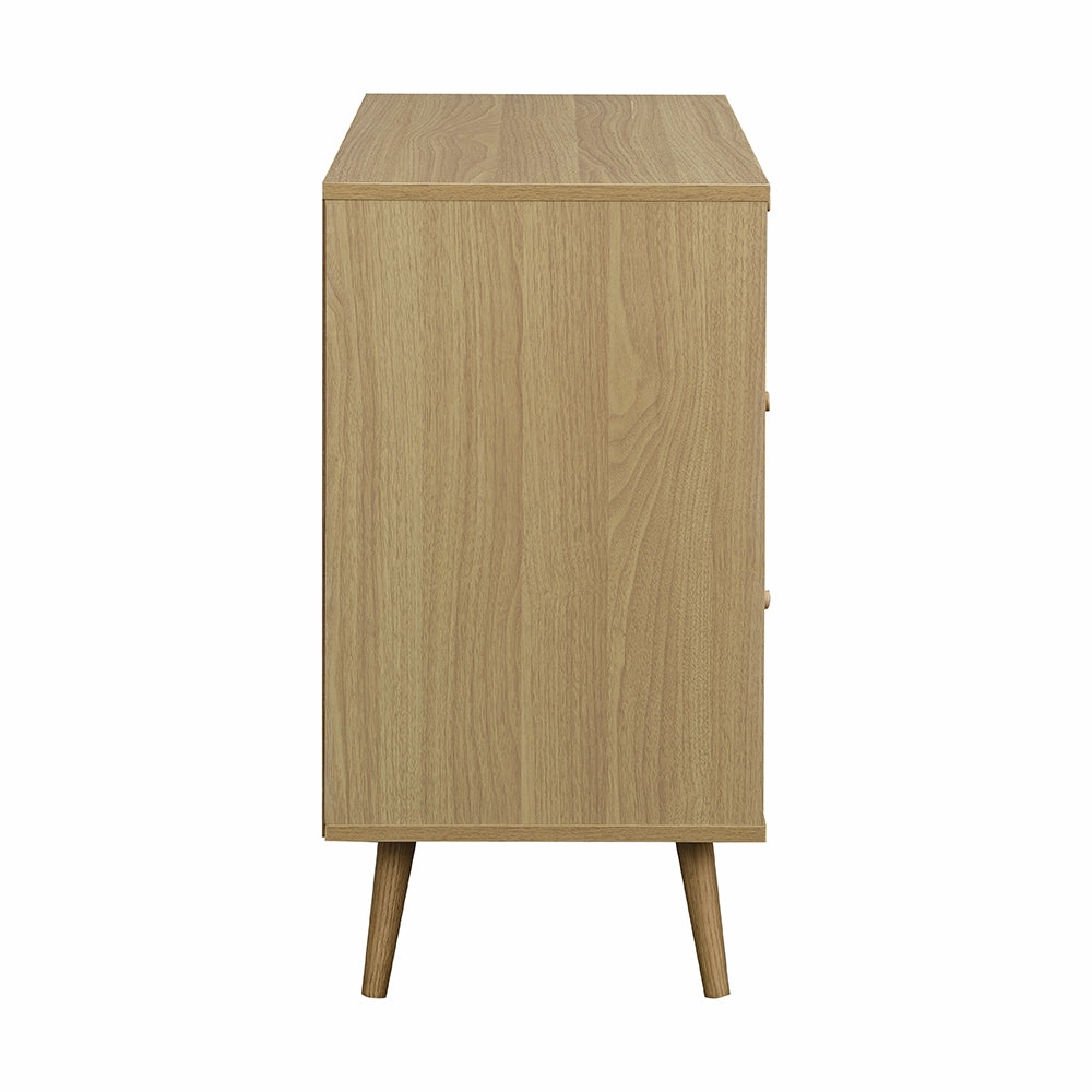 Anya Woven Rattan Chest of 3 Drawer in Natural Colour