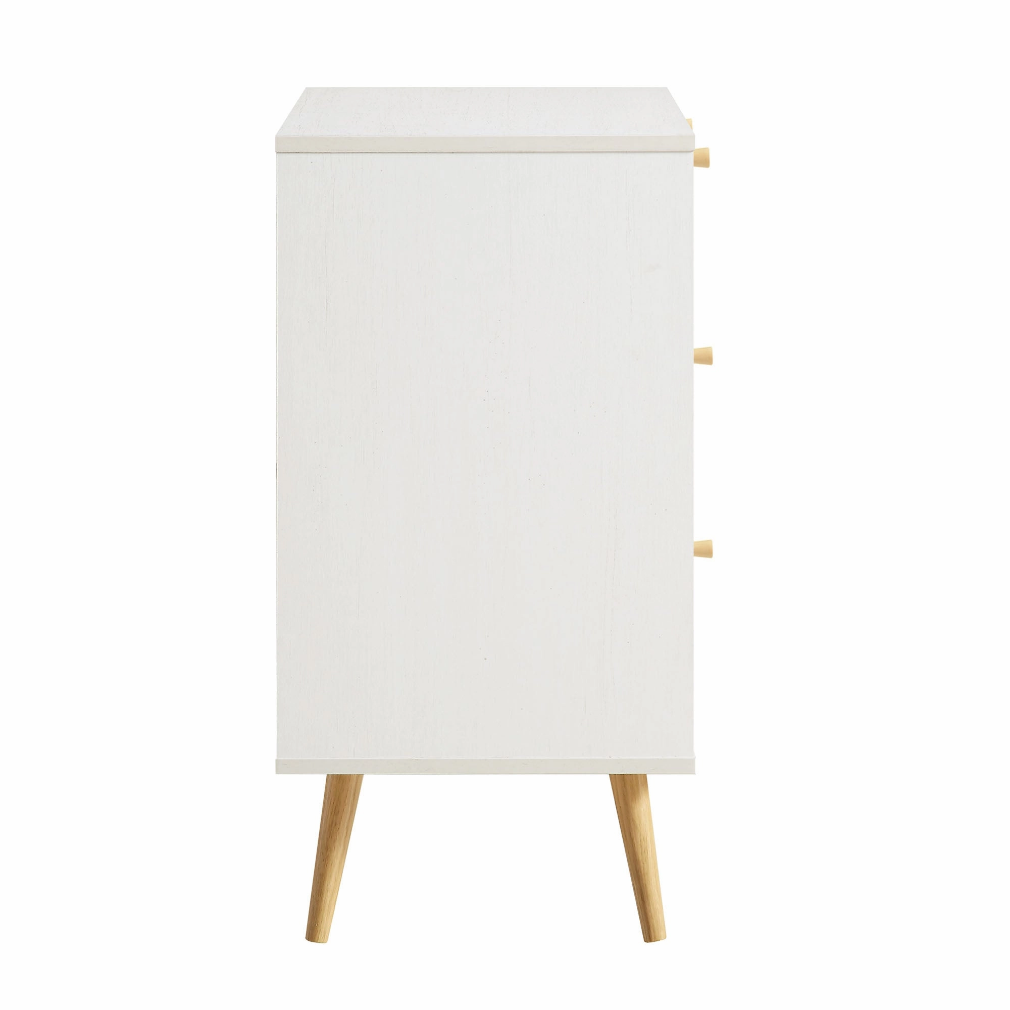 Anya Woven Rattan Chest of 3 Drawers in White