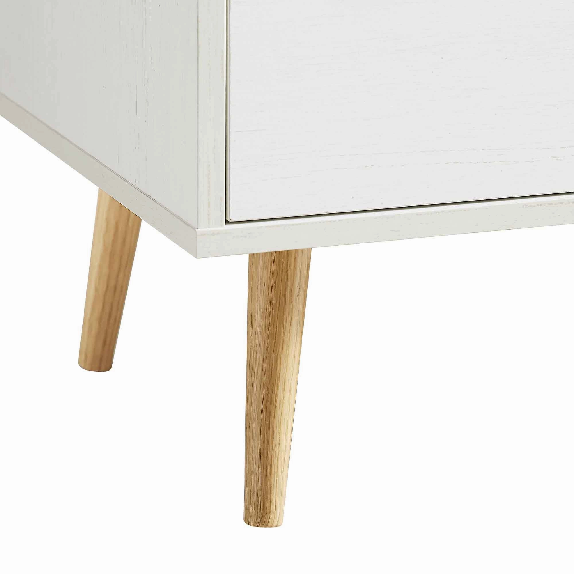 Anya Woven Rattan Chest of 3 Drawers in White