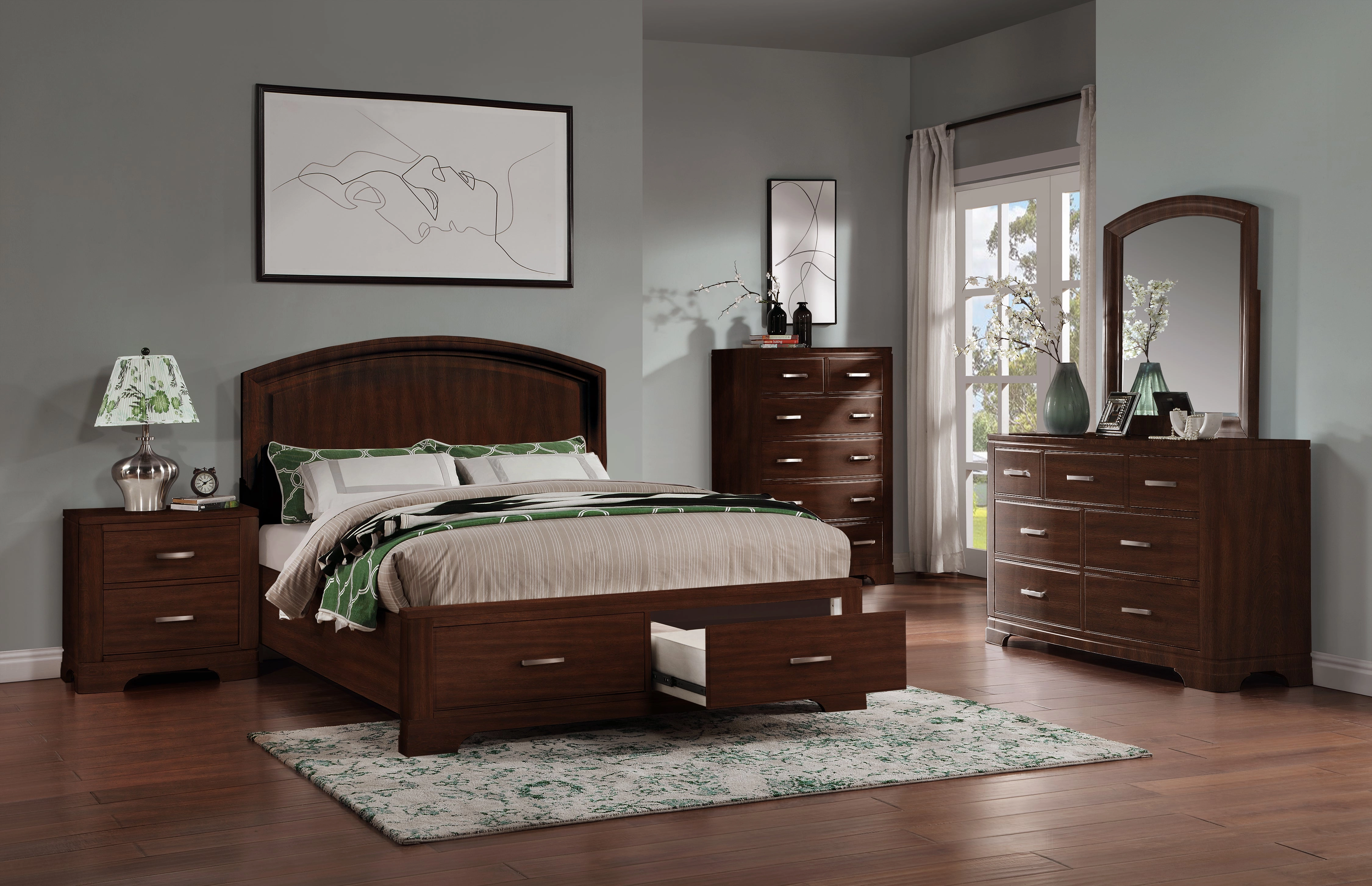 Arista Mirror - Brown Cherry