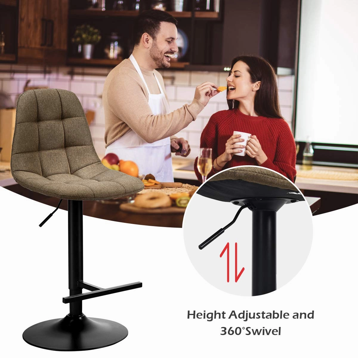 Armless Counter Height Chairs for Kitchen Dining Living Bistro Pub