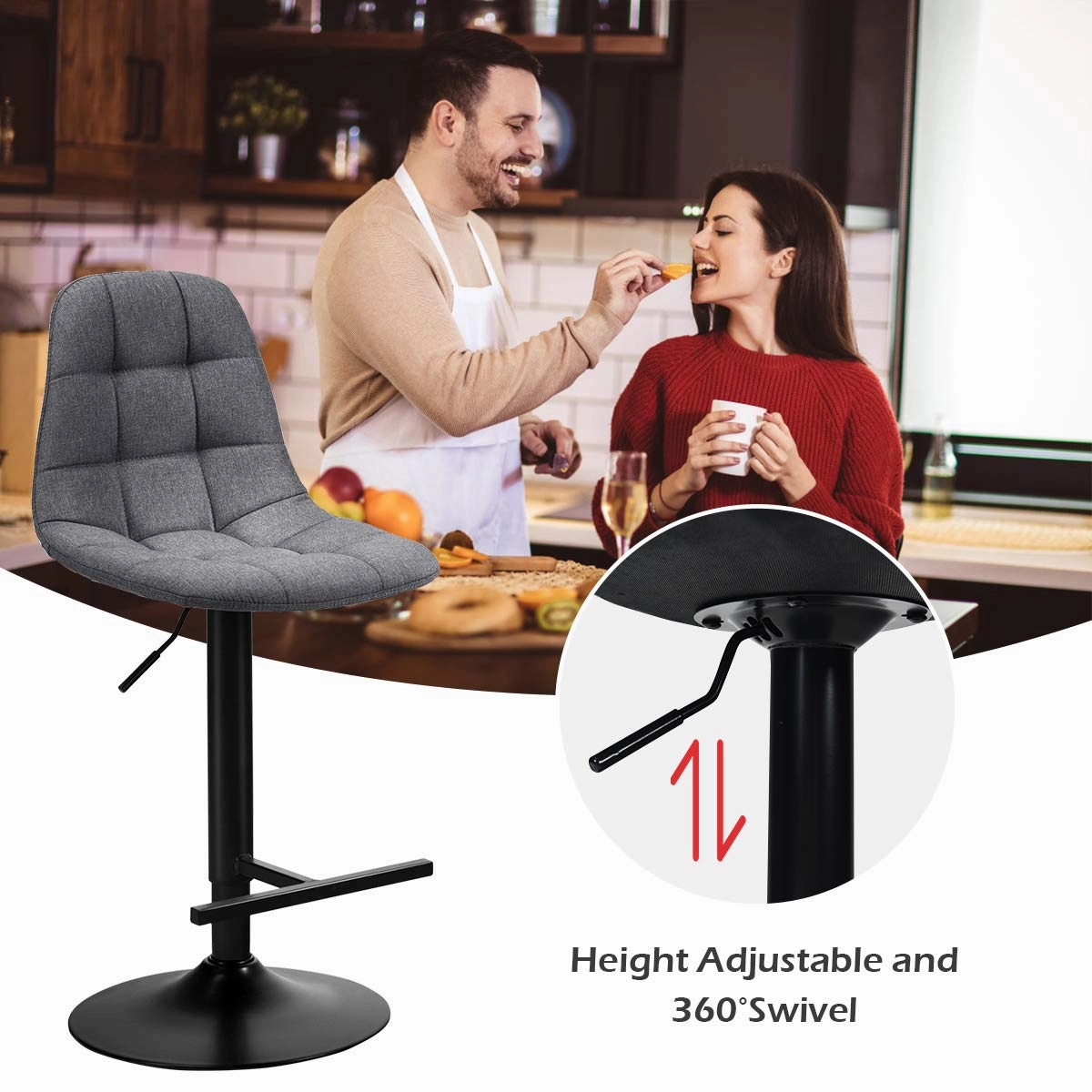 Armless Counter Height Chairs for Kitchen Dining Living Bistro Pub