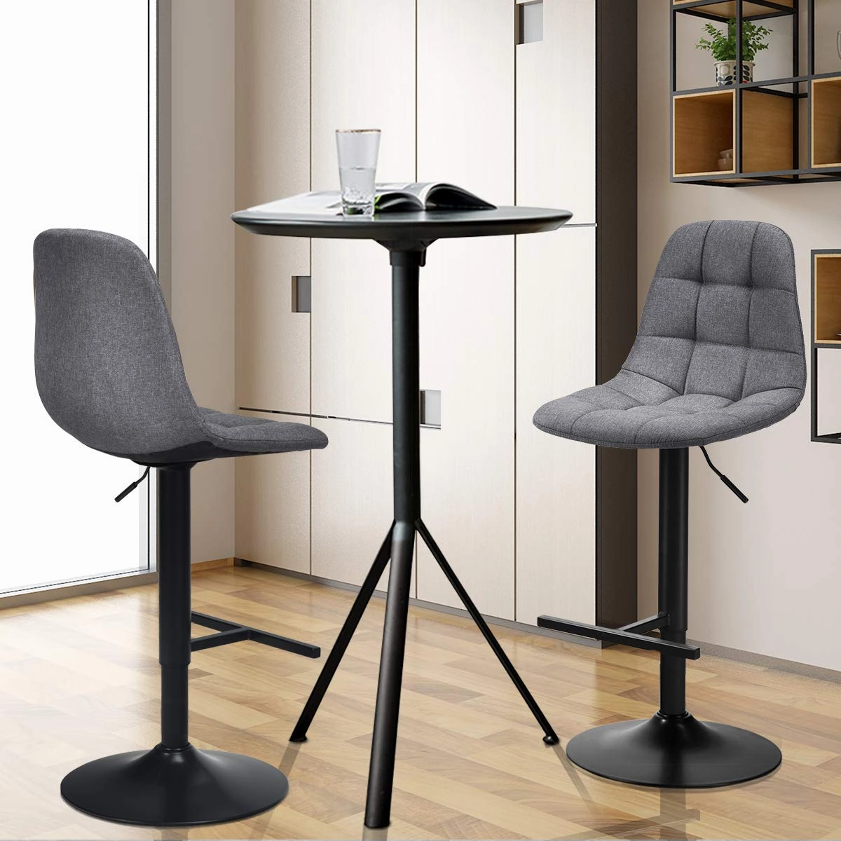 Armless Counter Height Chairs for Kitchen Dining Living Bistro Pub