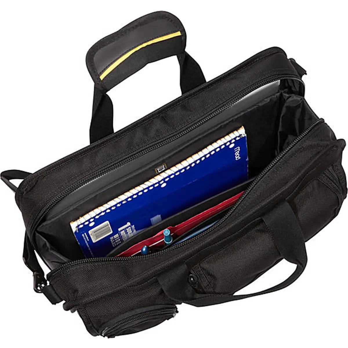 A.SAKS Ballistic Nylon Organizer Brief 8 Pocket w/Laptop Compartment Bags  A. Saks
