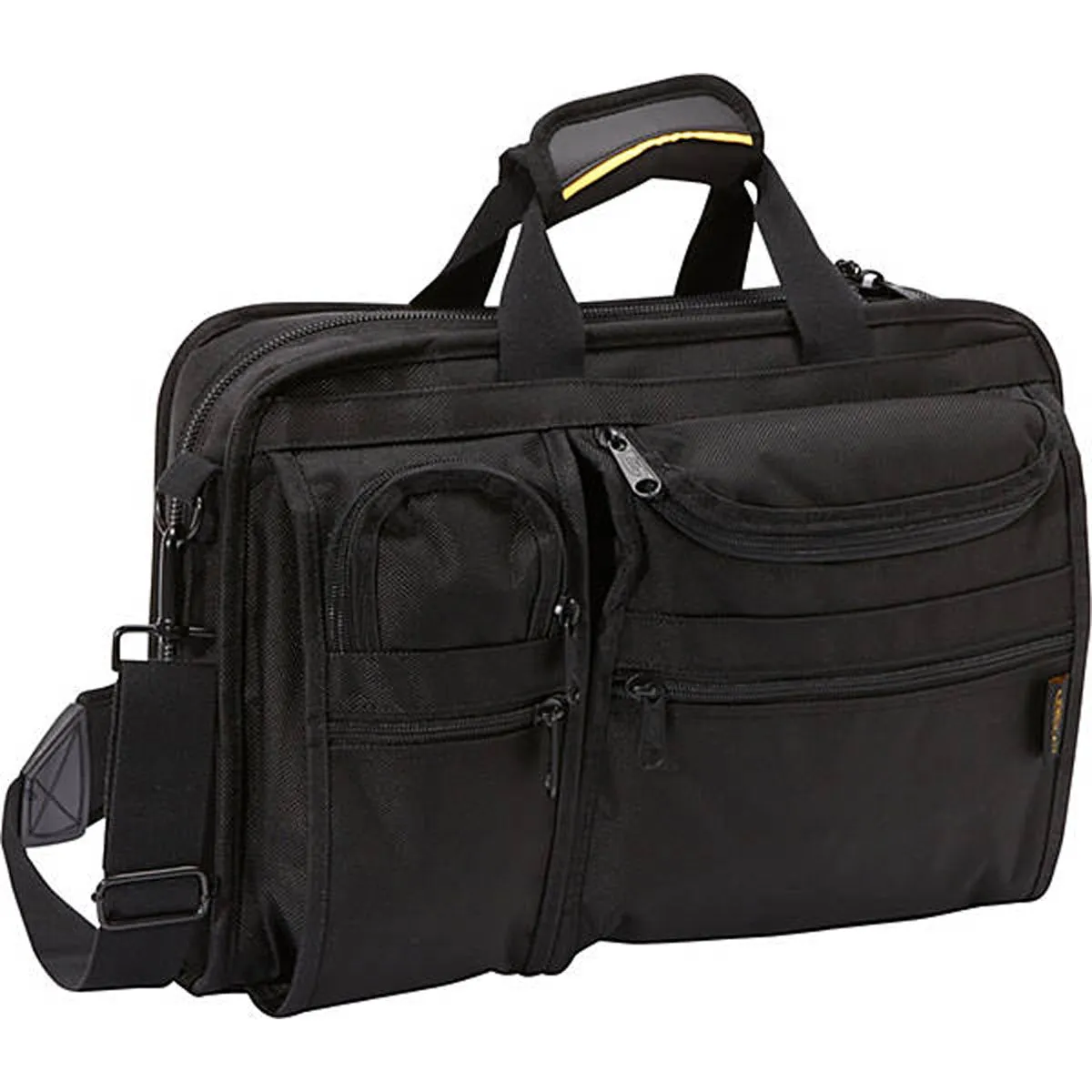 A.SAKS Ballistic Nylon Organizer Brief 8 Pocket w/Laptop Compartment Bags  A. Saks