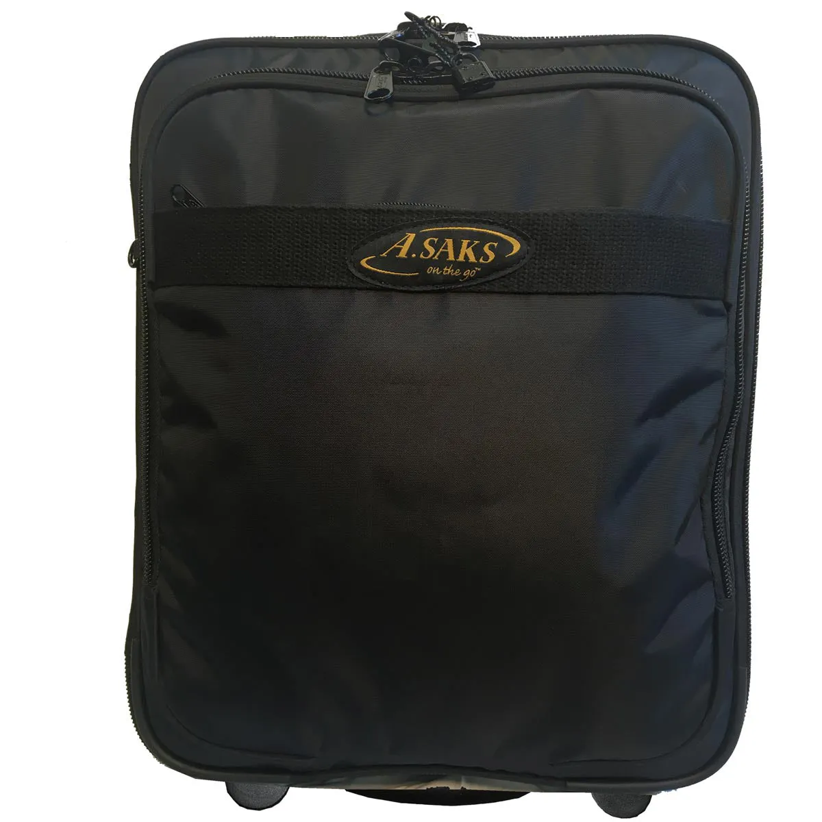 A.SAKS EXPANDABLE Upright 17" 2-Wheel Wheeled Boarding Bag Bags  A. Saks