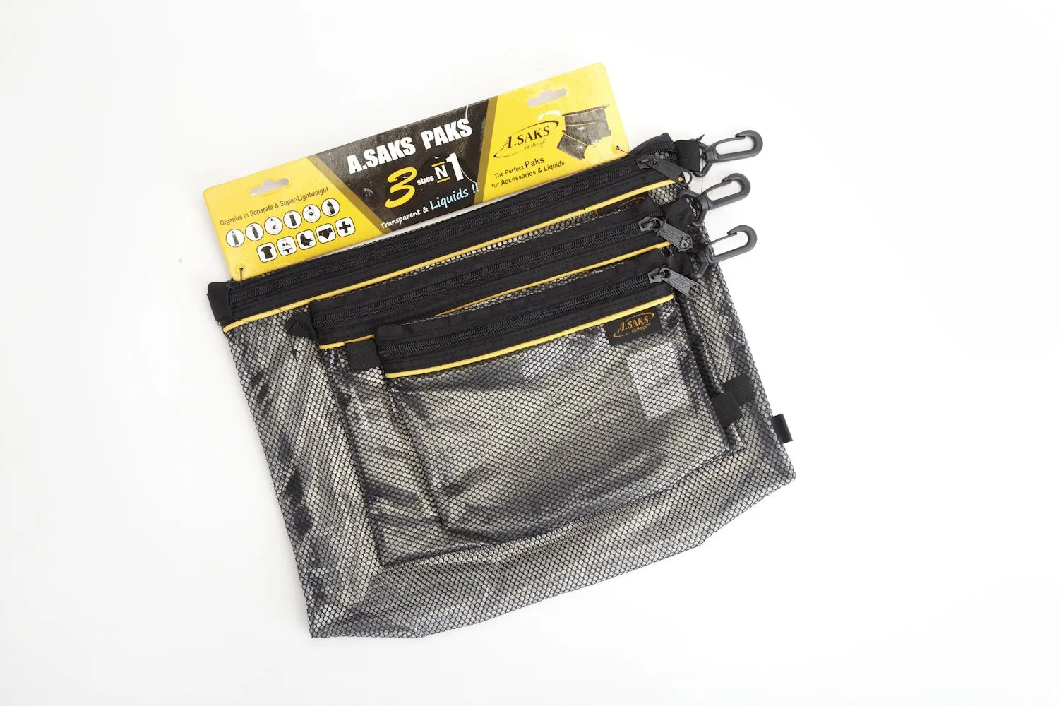 A.SAKS Paks Travel Pouch (Set of 3) Bags  A. Saks