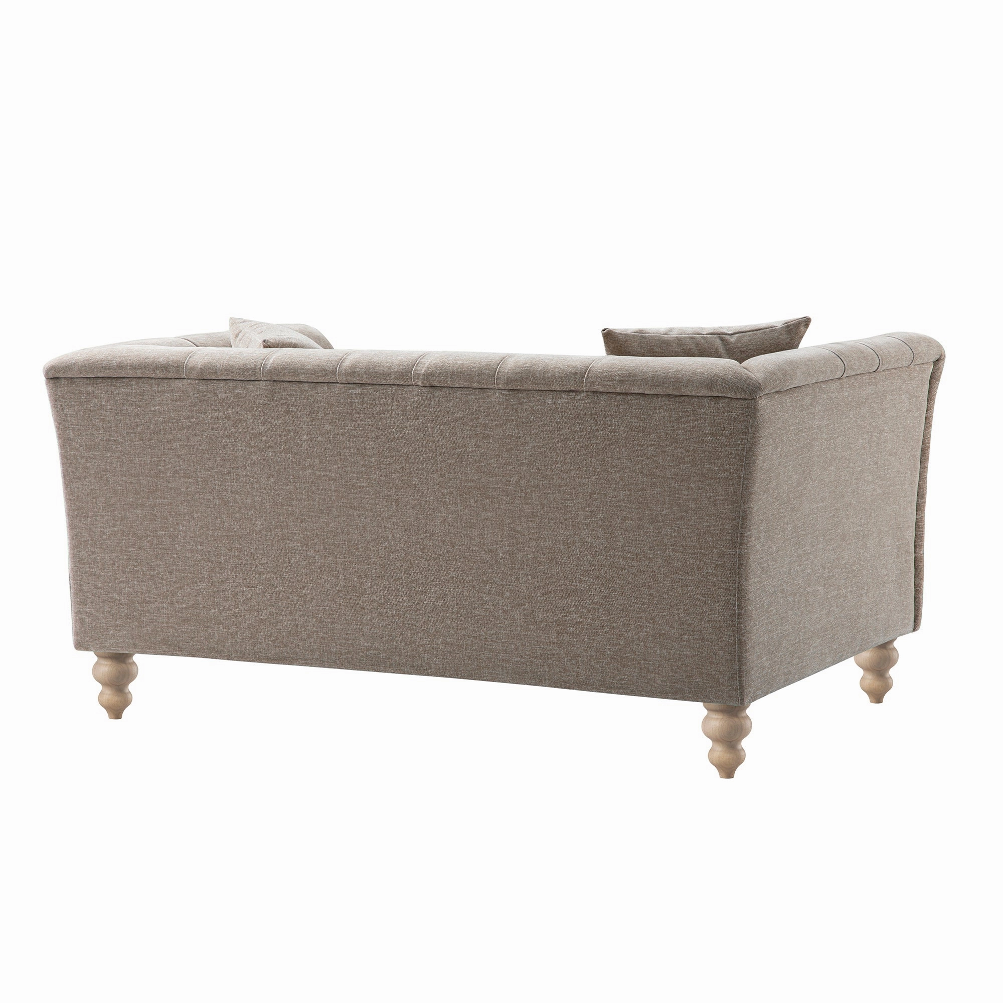 Ashby Chesterfield 2-Seater Sofa, Taupe Chenille