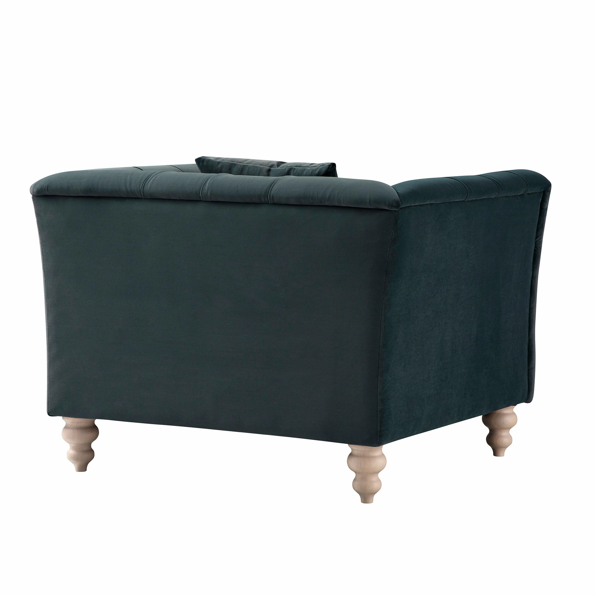 Ashby Chesterfield Armchair, Aegean Blue Velvet