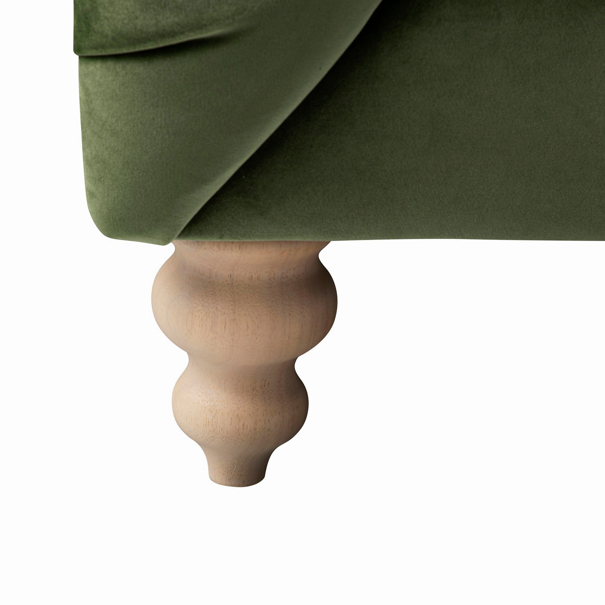 Ashby Chesterfield Large 3-Seater Sofa, Fern Green Velvet