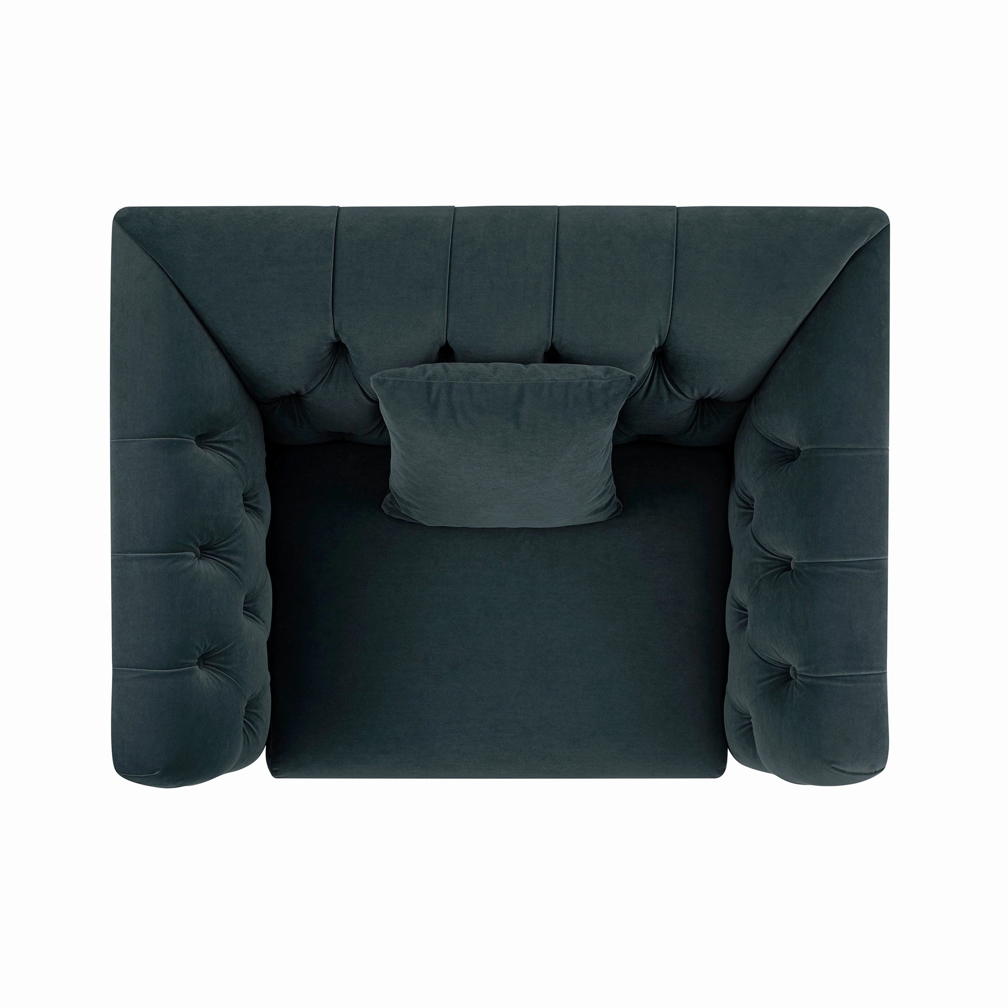 Ashby Chesterfield Loveseat, Aegean Blue Velvet