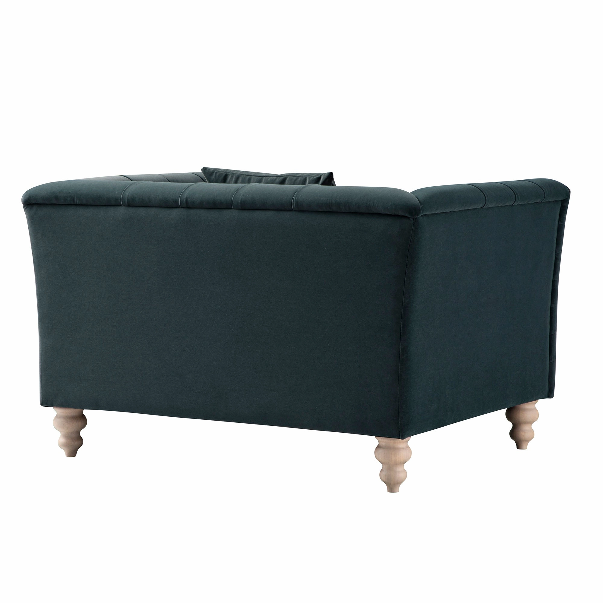 Ashby Chesterfield Loveseat, Aegean Blue Velvet